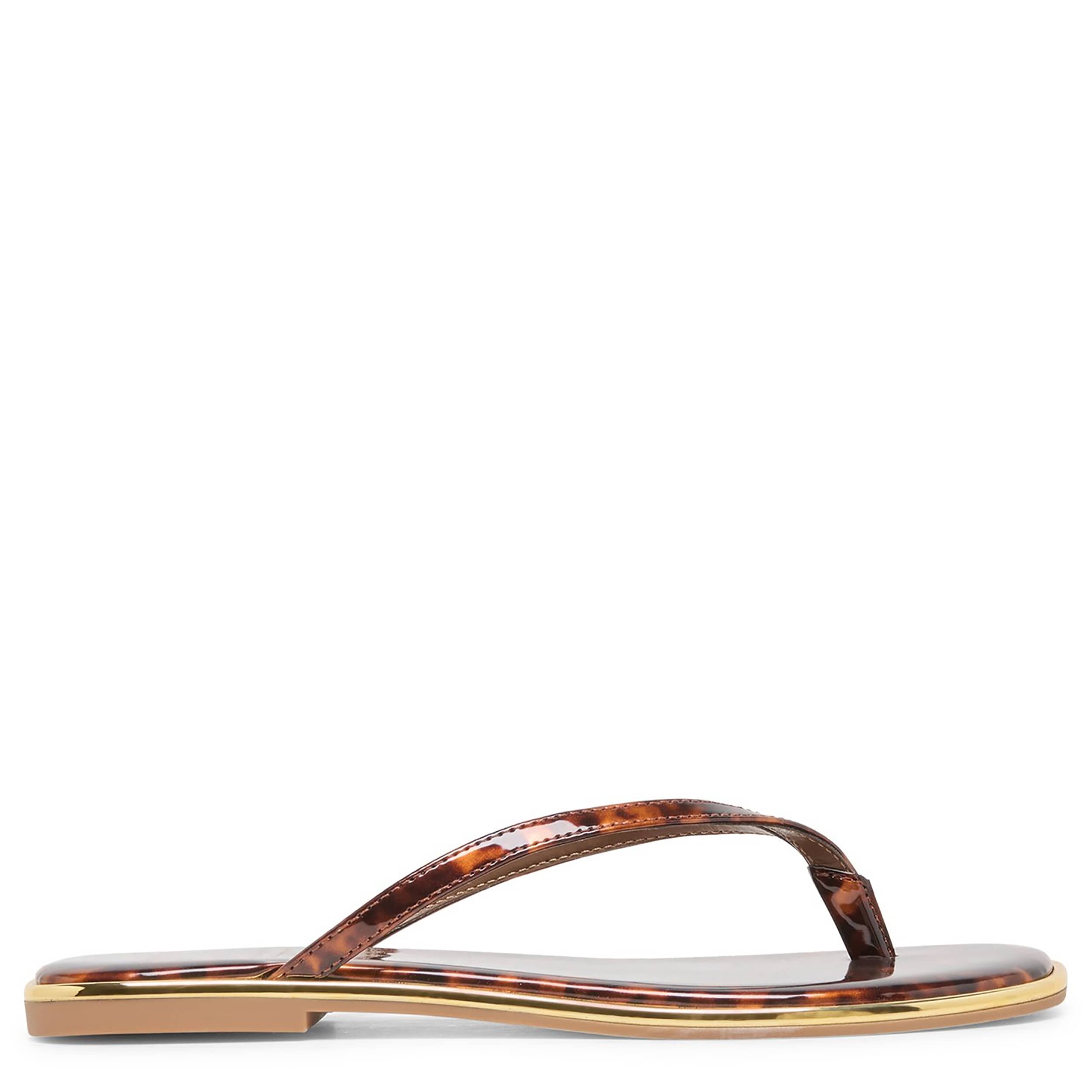 DOLCE VITA-WOMENS FELIPA FLIP FLOP SANDAL-BROWN & MULTICOLOR