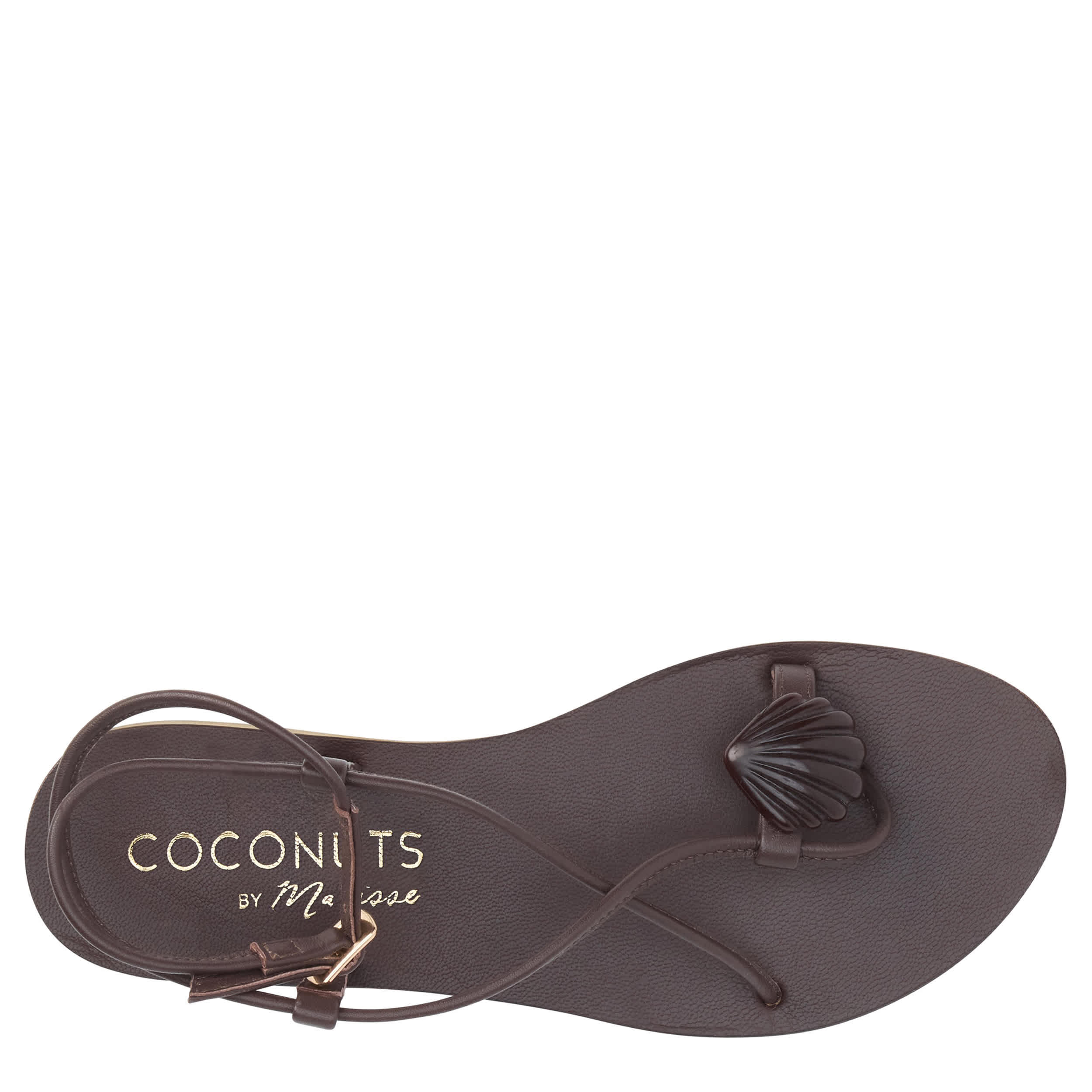 COCONUTS-WOMENS CASSIAN ANKLE WRAP SANDAL-CHOCOLATE & 