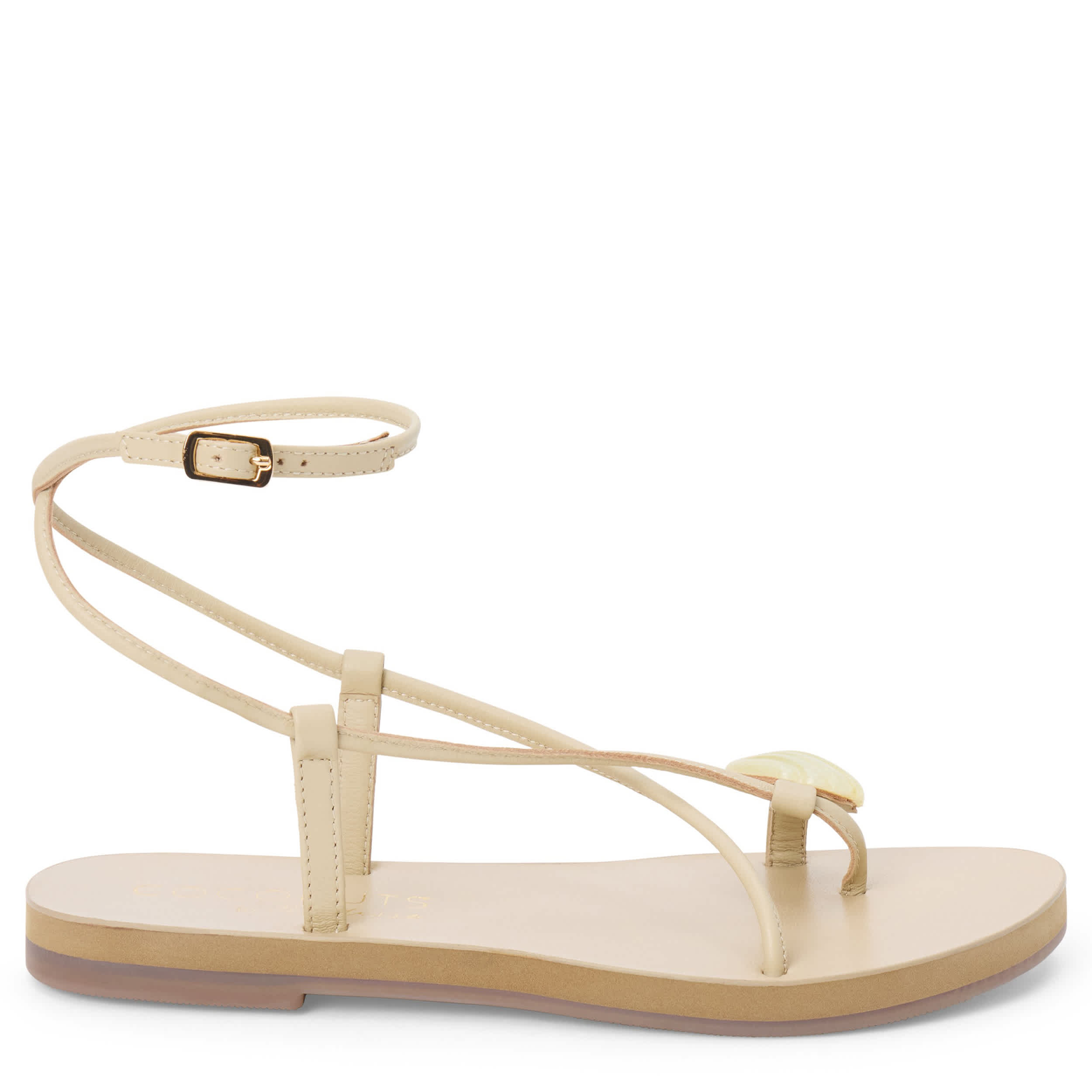 COCONUTS-WOMENS CASSIAN ANKLE WRAP SANDAL-NATURAL & 