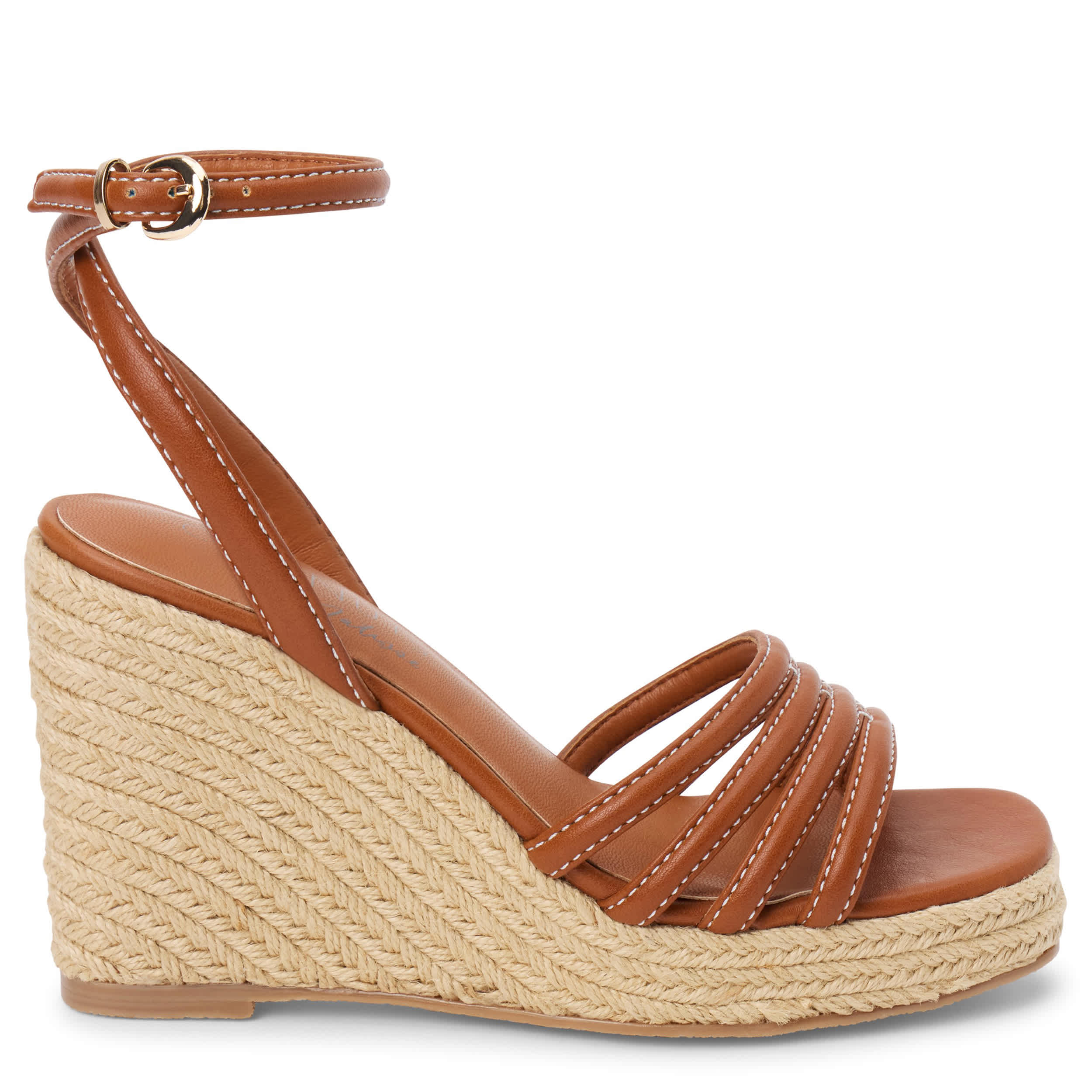 COCONUTS-WOMENS SUNNIE WEDGE SANDAL-COGNAC & 