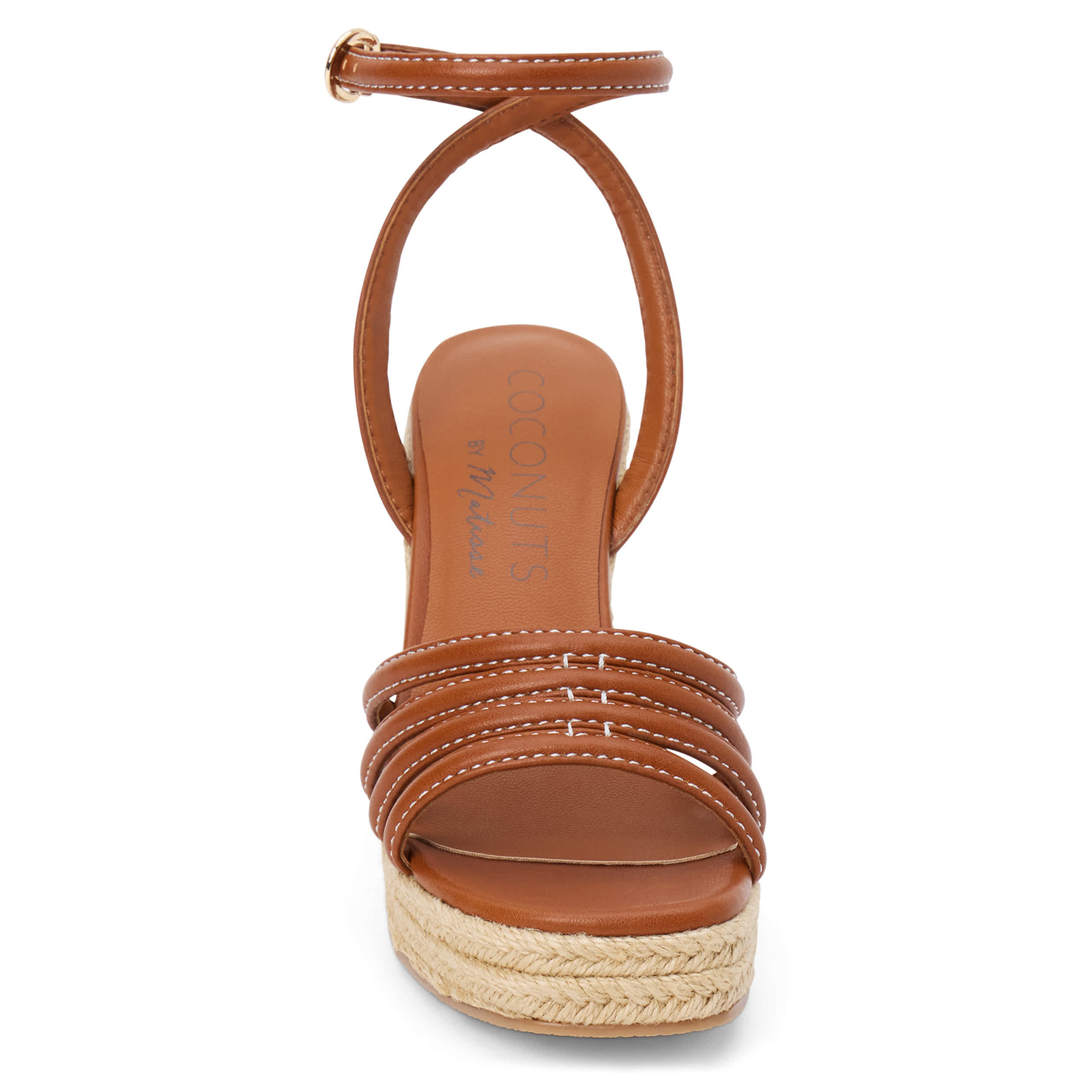 COCONUTS-WOMENS SUNNIE WEDGE SANDAL-COGNAC & 