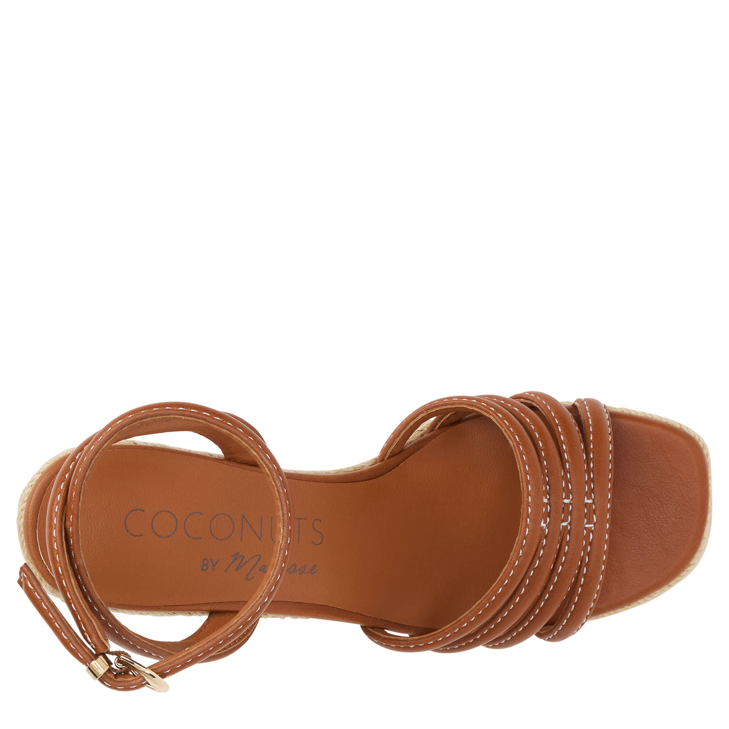 COCONUTS-WOMENS SUNNIE WEDGE SANDAL-COGNAC & 