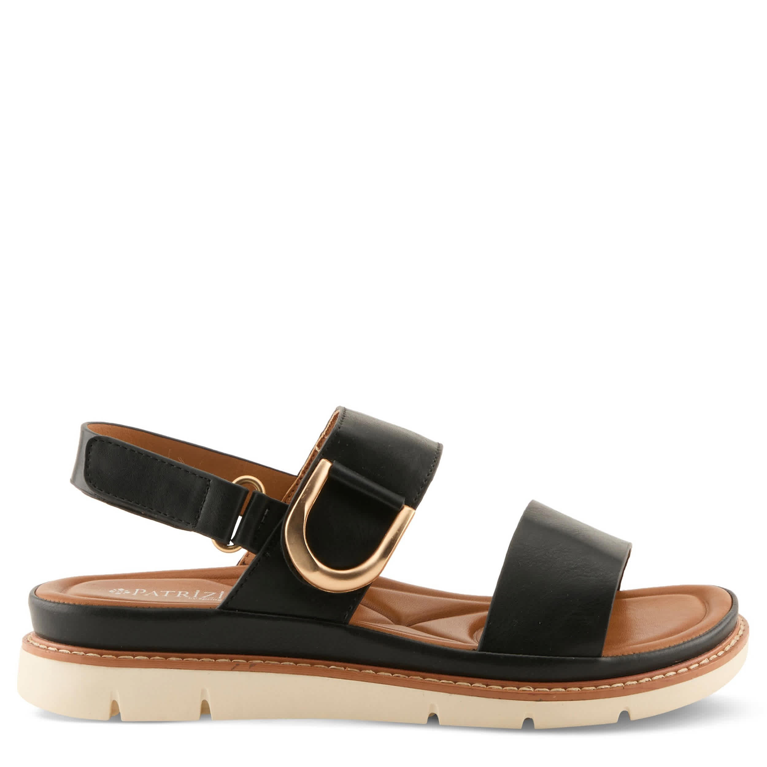 PATRIZIA-WOMENS MARKLE FLAT SANDAL-BLACK & 