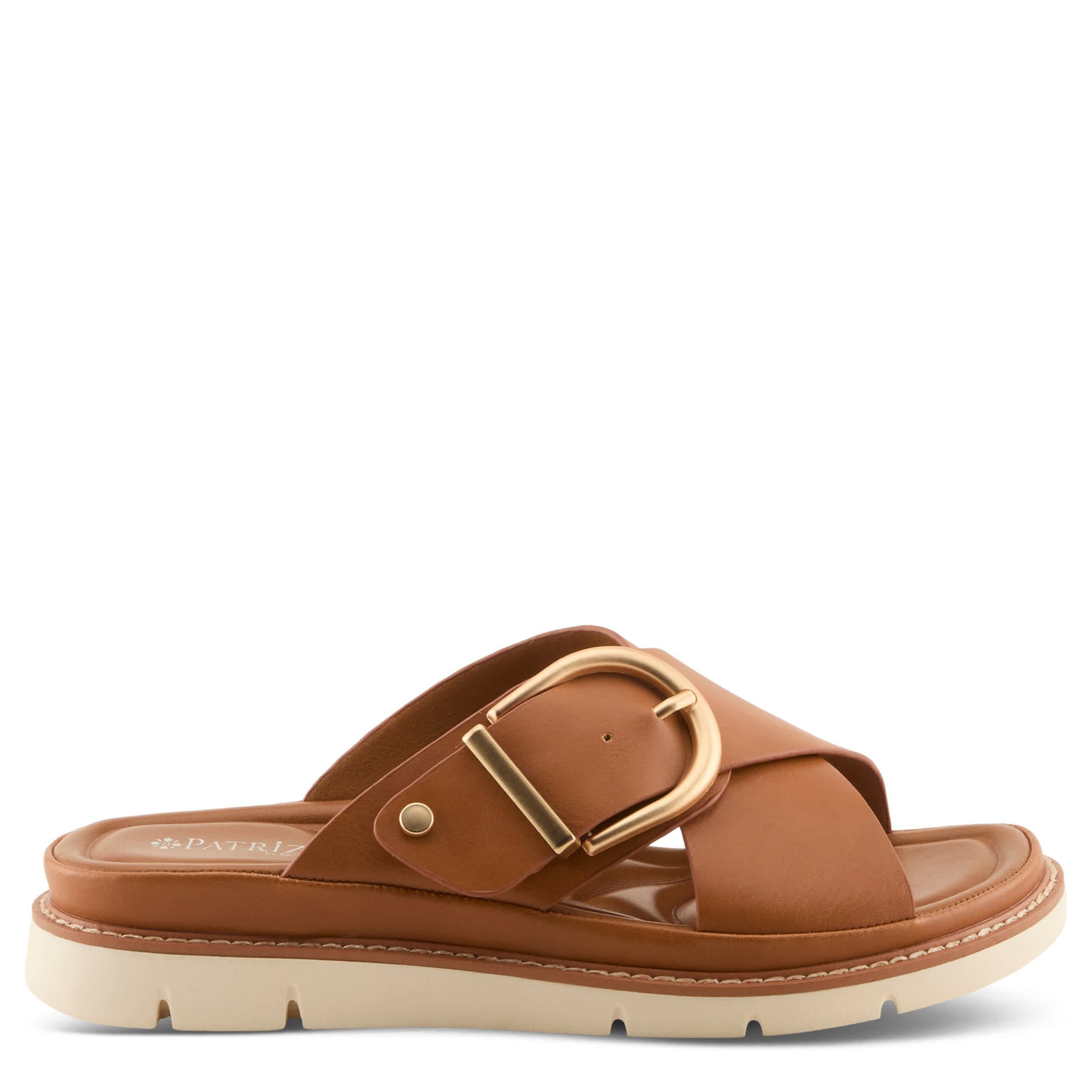 PATRIZIA-WOMENS MARYNIA SLIDE SANDAL-CAMEL & 