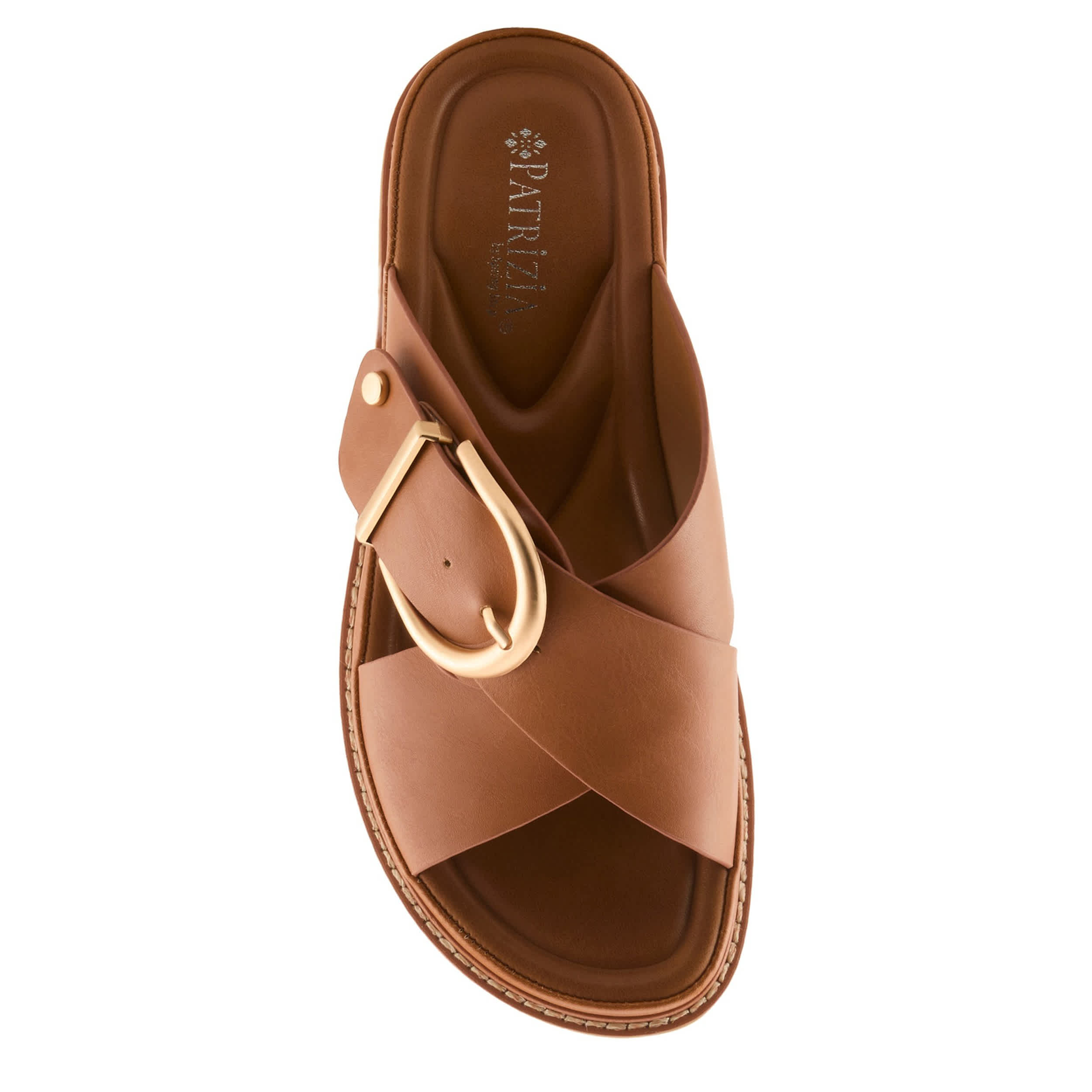 PATRIZIA-WOMENS MARYNIA SLIDE SANDAL-CAMEL & 