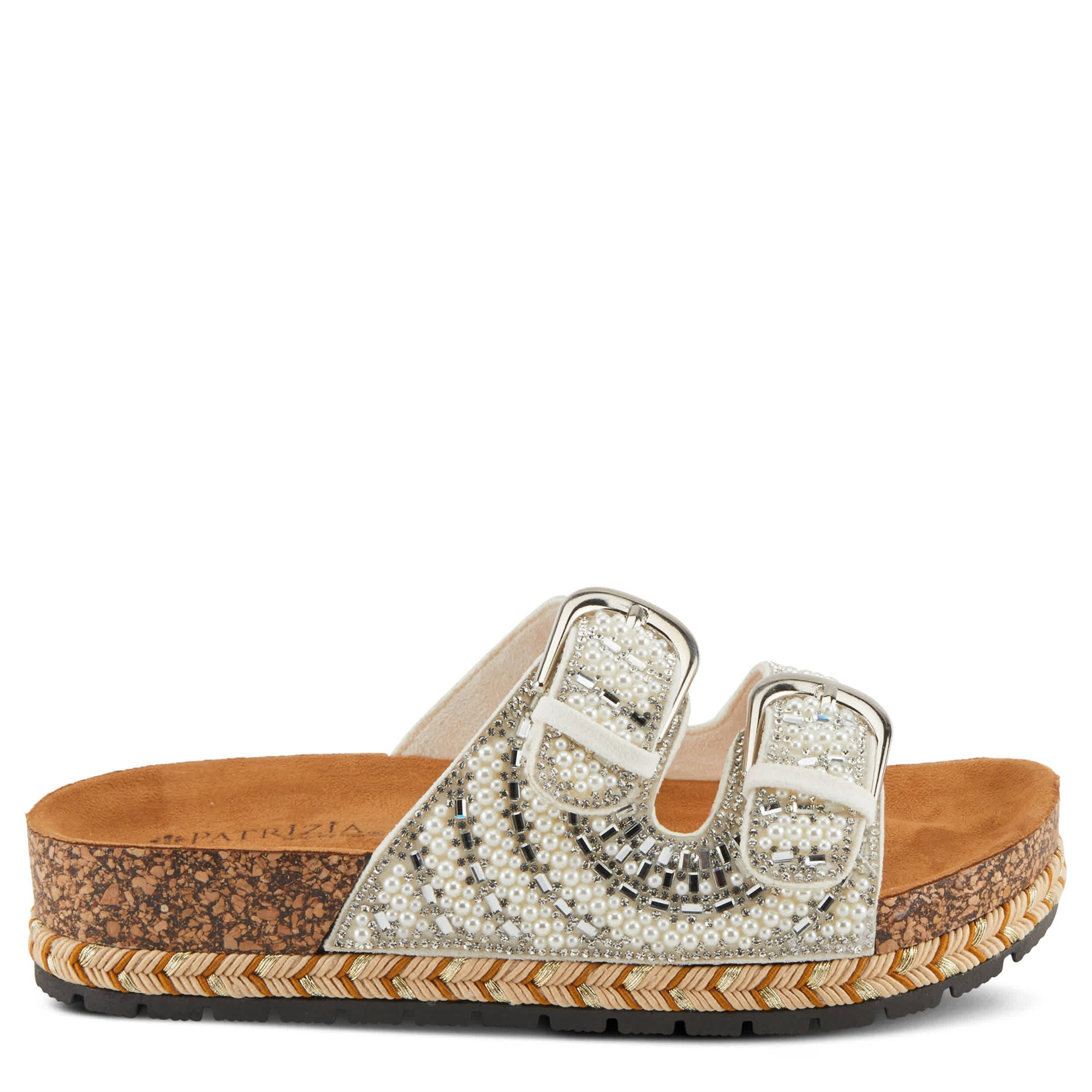 PATRIZIA-WOMENS PEARLINE SANDAL-WHITE & MULTICOLOR