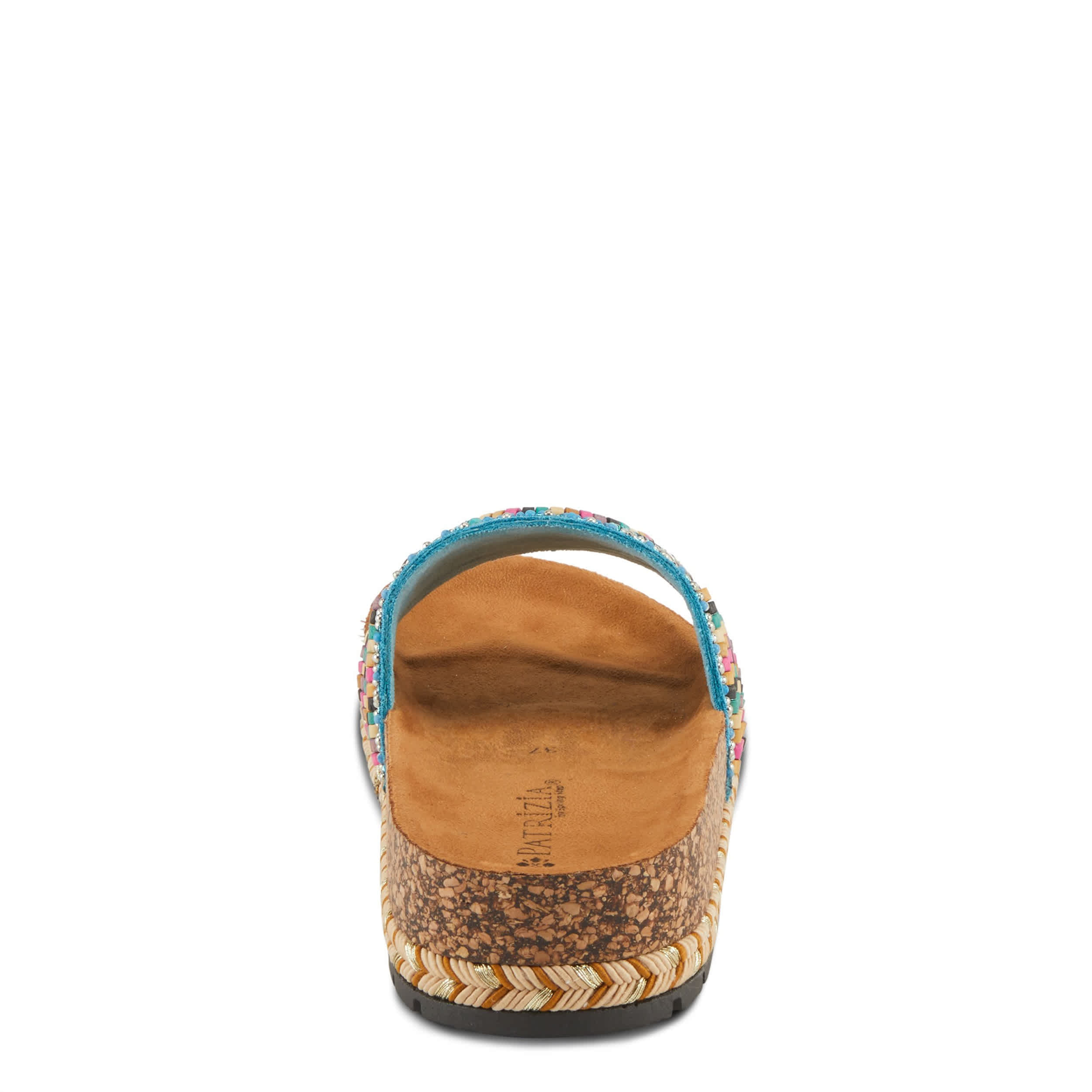 PATRIZIA-WOMENS SWIRLA SLIDE SANDAL-TURQUOISE & MULTICOLOR