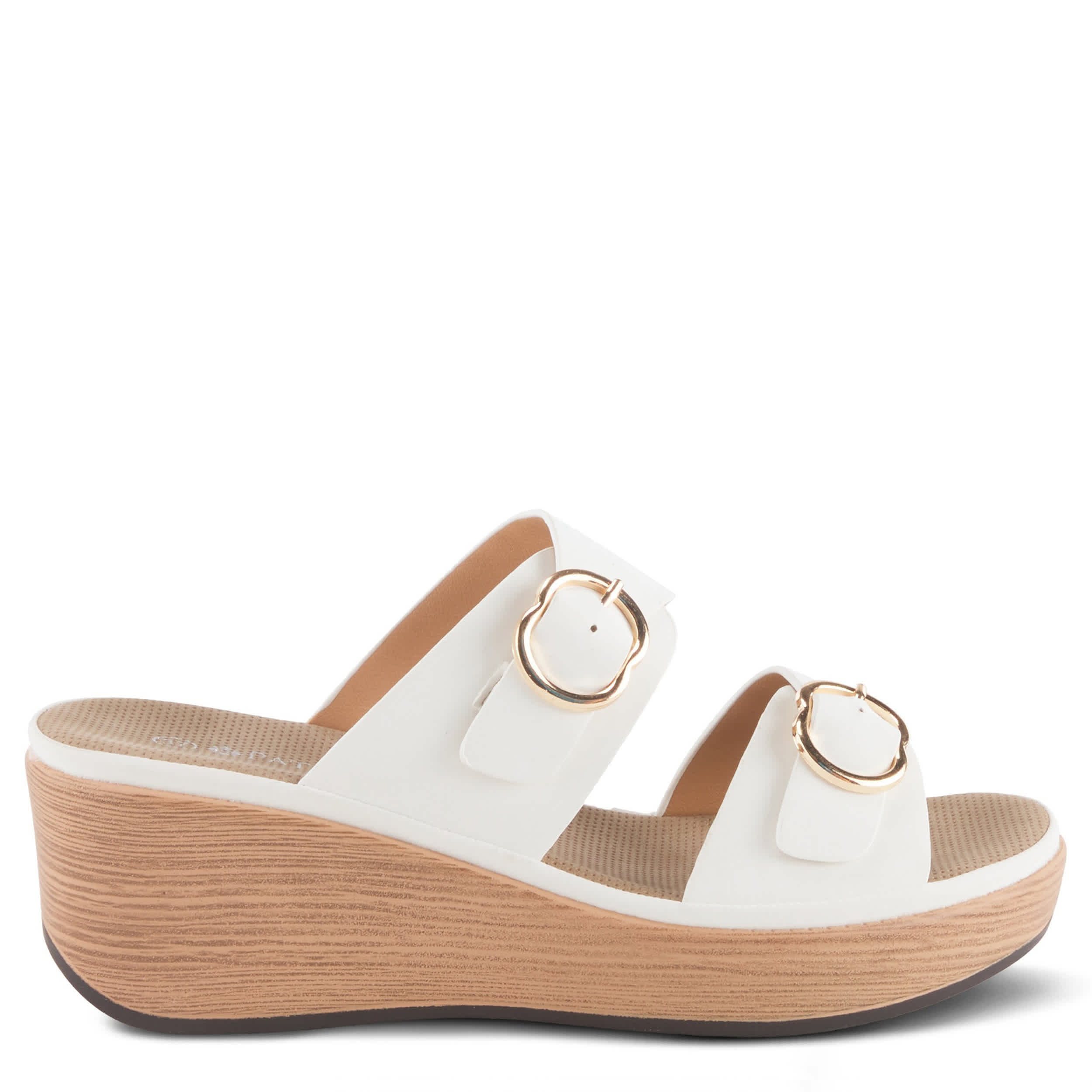 PATRIZIA-WOMENS SHANIHO WEDGE SANDAL-WHITE & 
