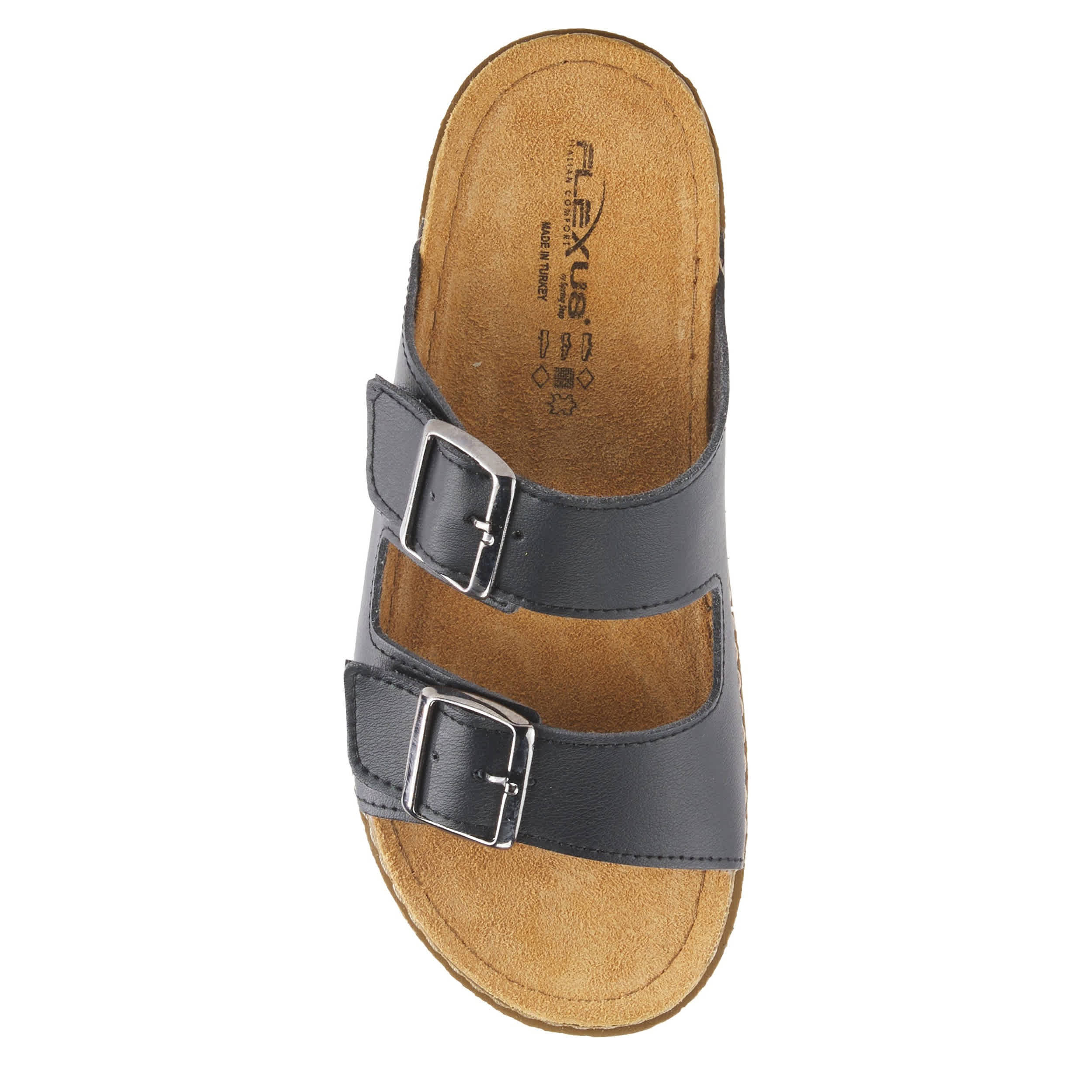 Flexus-WOMENS ABBAS SLIDE SANDAL-BLACK & 