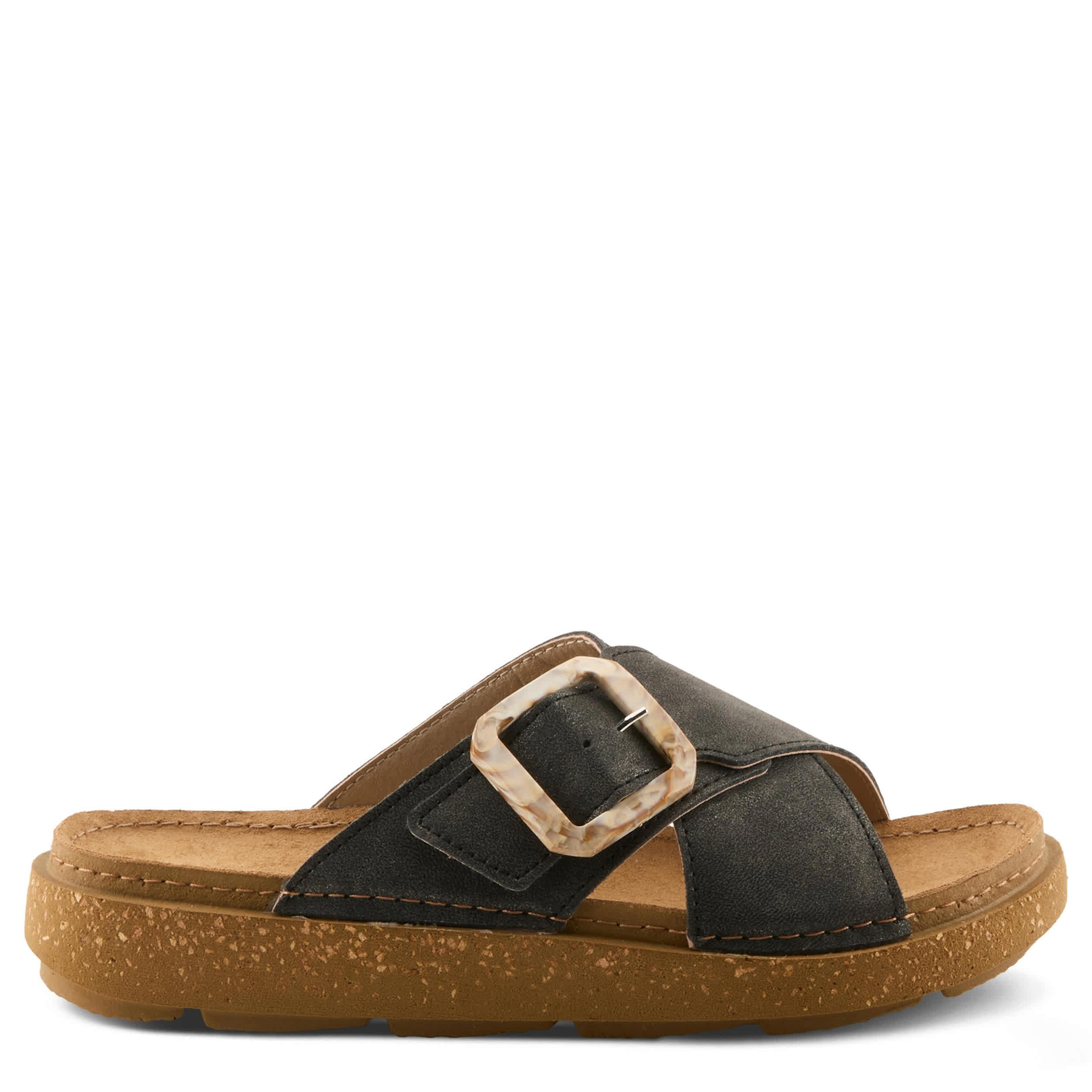 Flexus-WOMENS ASPA SLIDE SANDAL-BLACK & 
