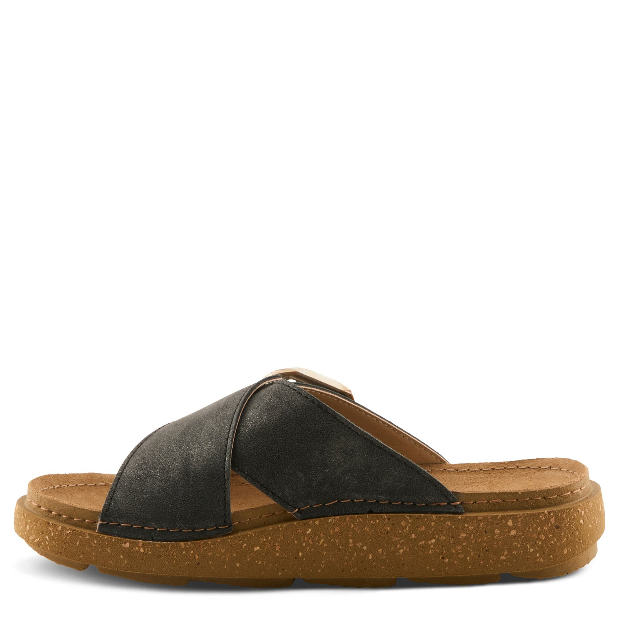 Flexus-WOMENS ASPA SLIDE SANDAL-BLACK & 