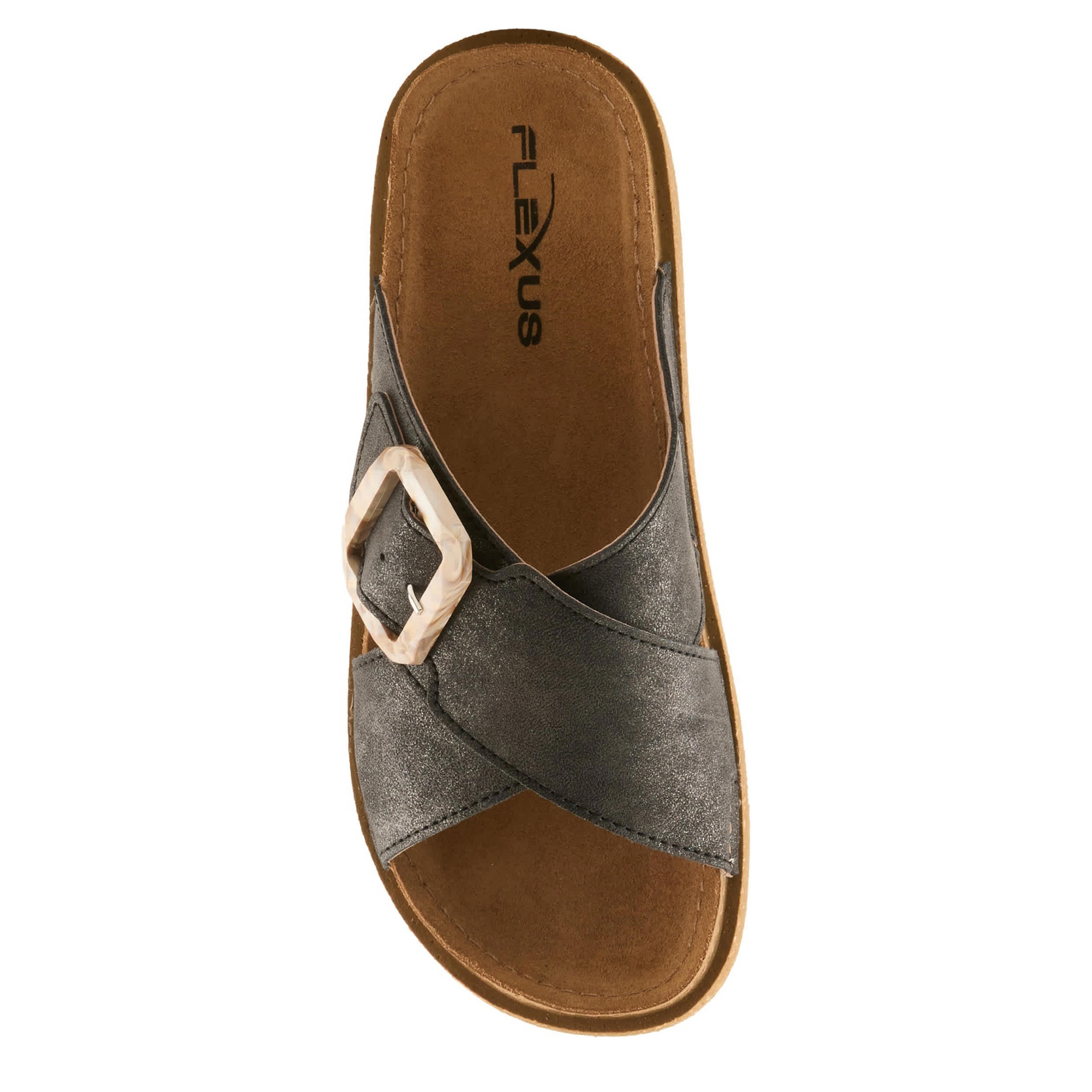 Flexus-WOMENS ASPA SLIDE SANDAL-BLACK & 
