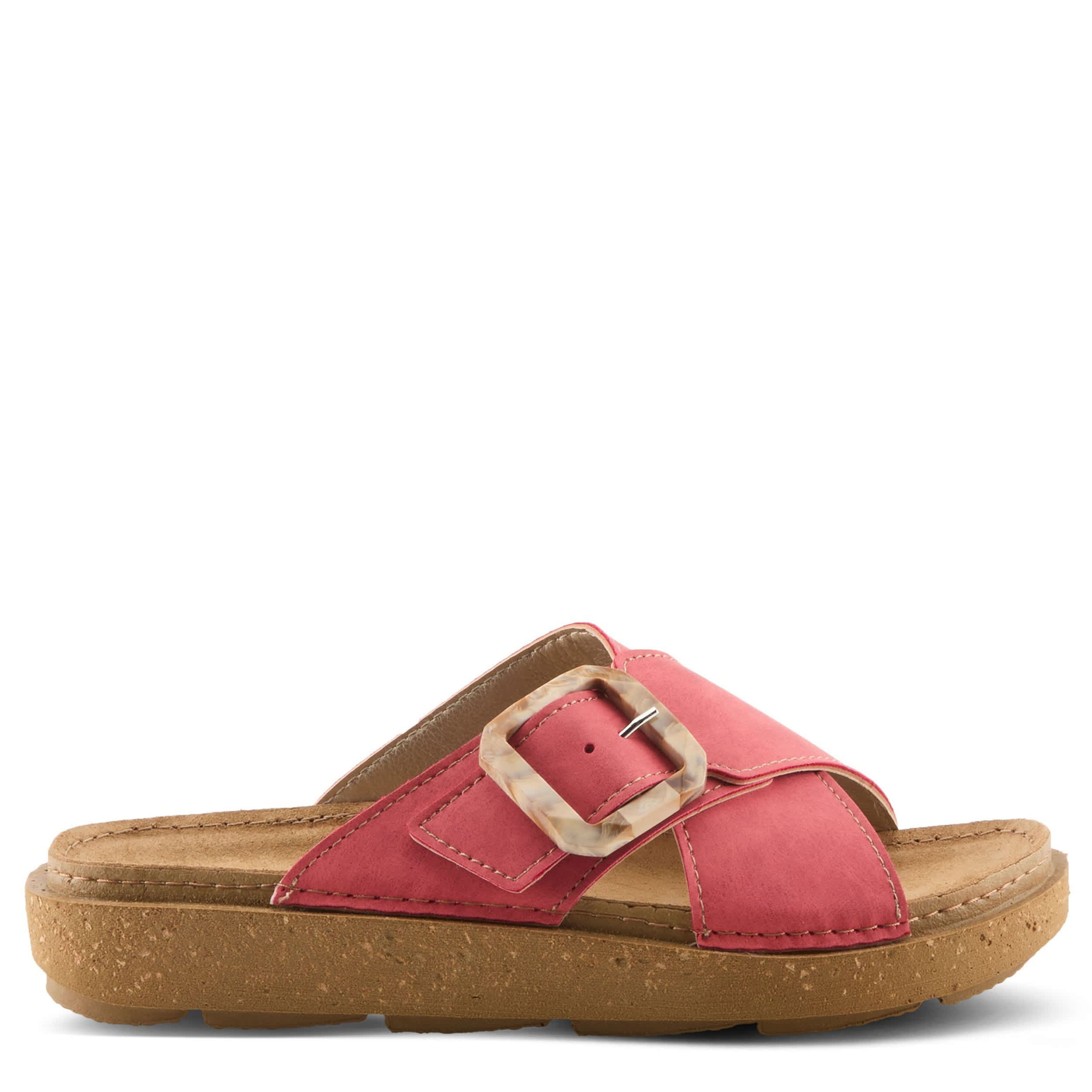 Flexus-WOMENS ASPA SLIDE SANDAL-RED & 