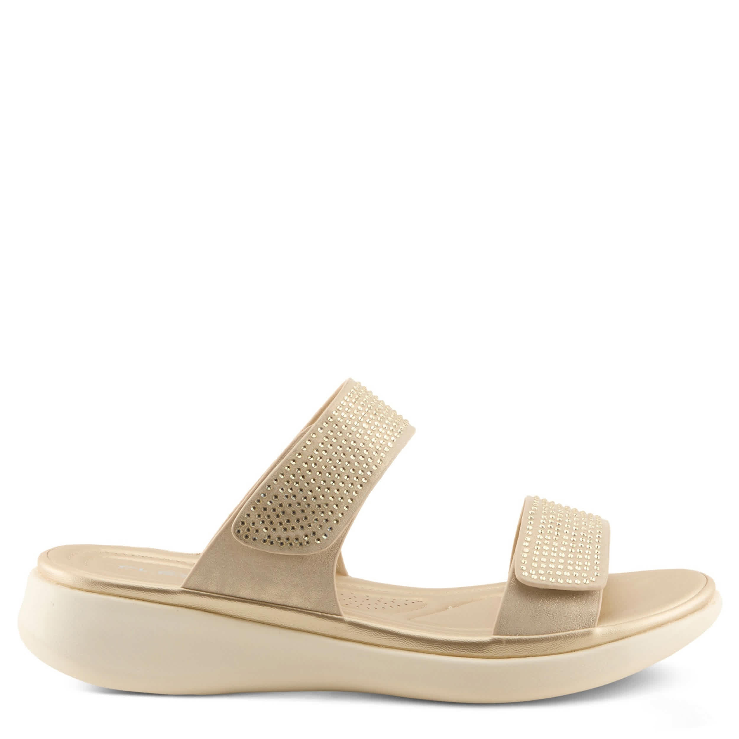 Flexus-WOMENS BLING SLIDE-GOLD & 