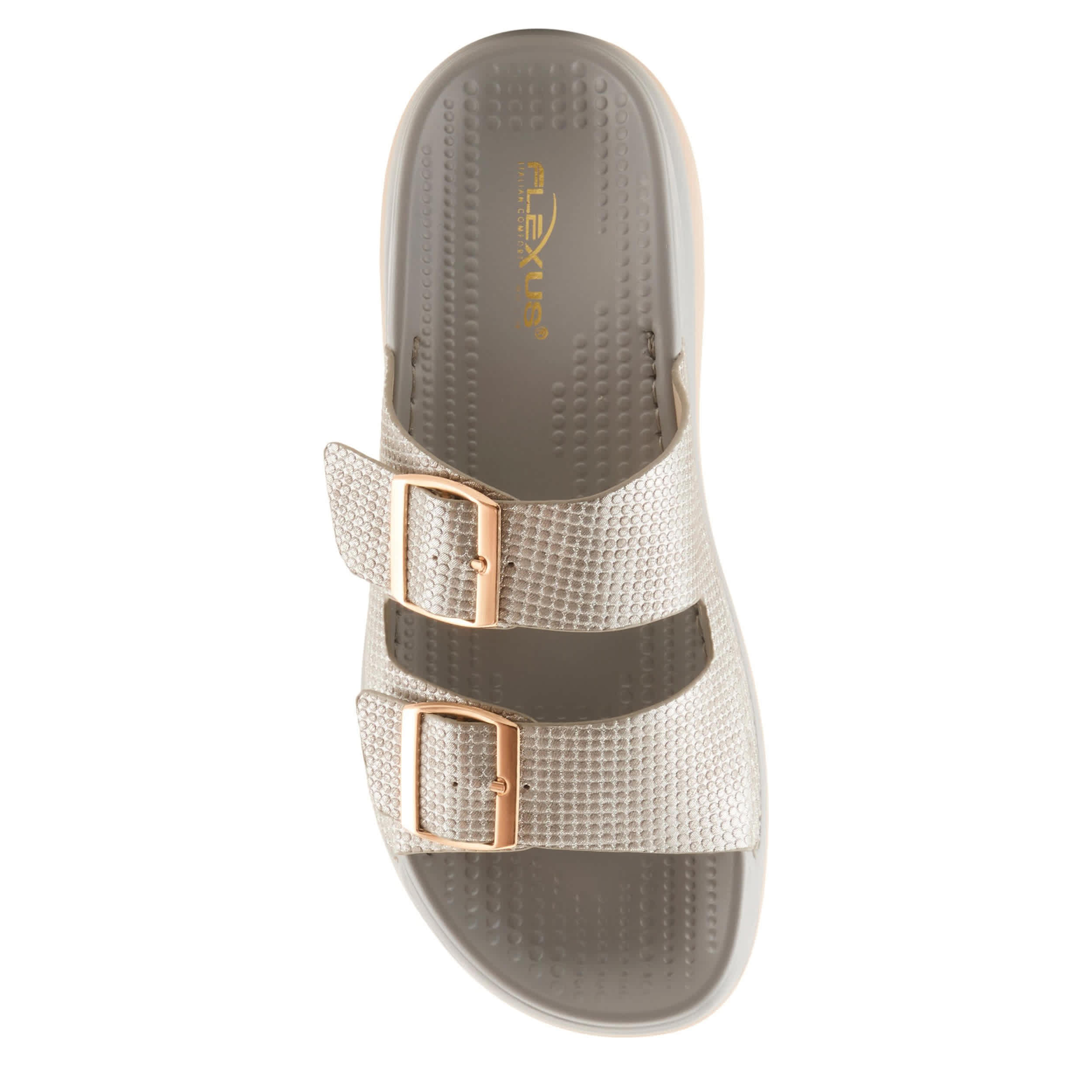 Flexus-WOMENS BUTTERMERE SLIDE-GREY & MED METALLIC