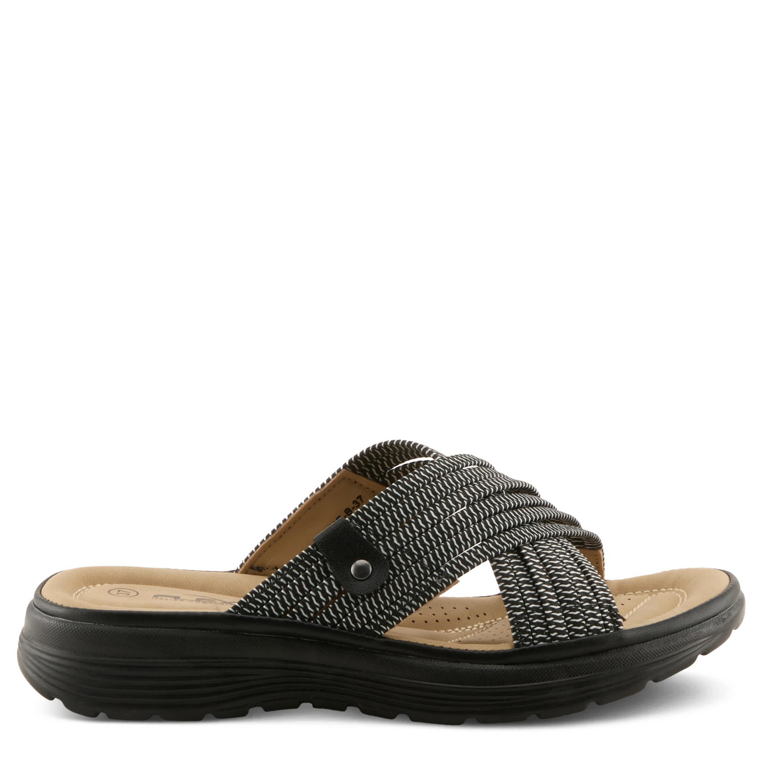 Flexus-WOMENS GASPIE SLIDE-BLACK & 