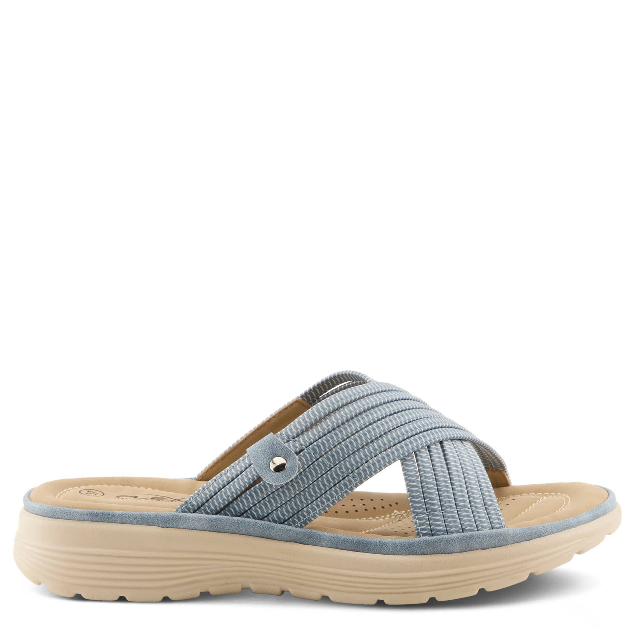 Flexus-WOMENS GASPIE SLIDE-BLUE & 