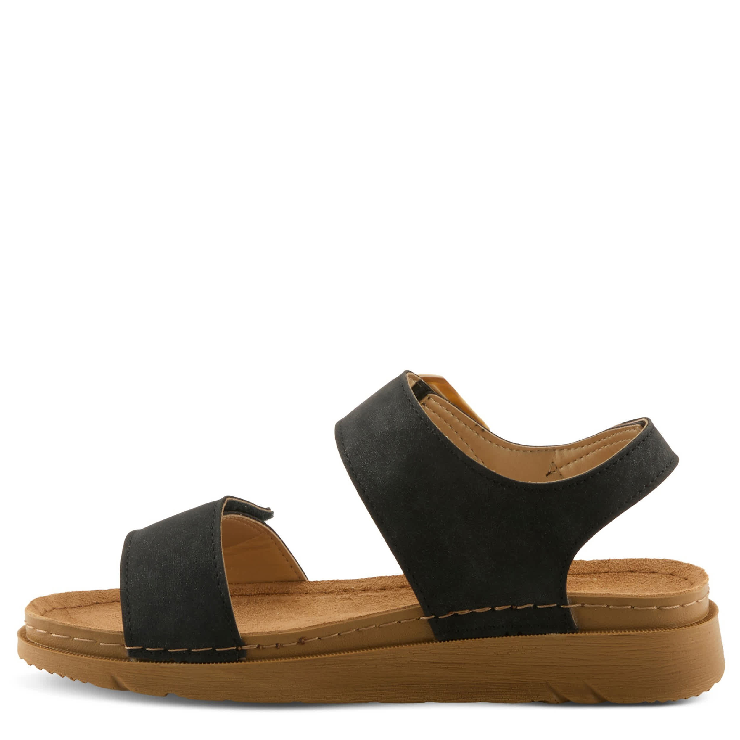 Flexus-WOMENS BRAVIES COMFORT SANDAL-BLACK & 