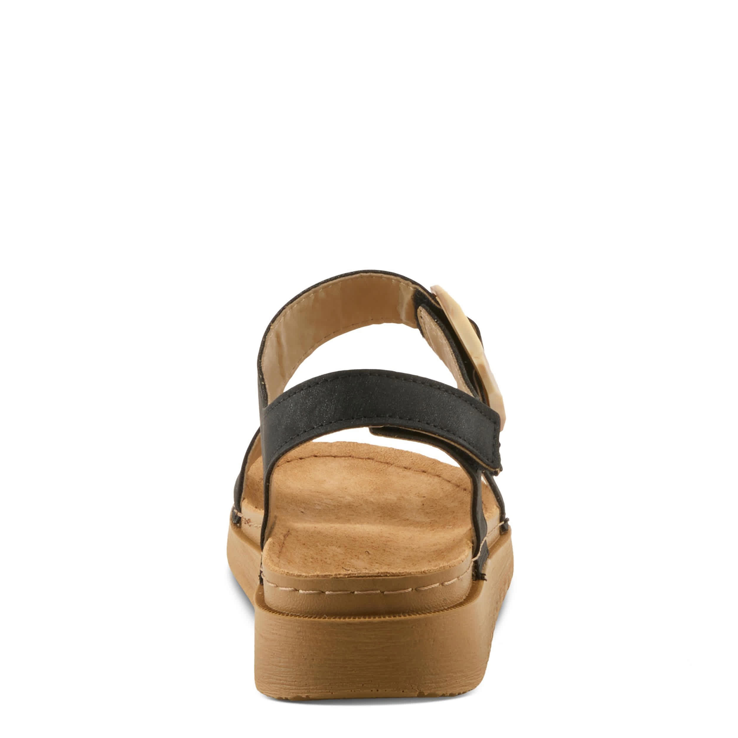 Flexus-WOMENS BRAVIES COMFORT SANDAL-BLACK & 