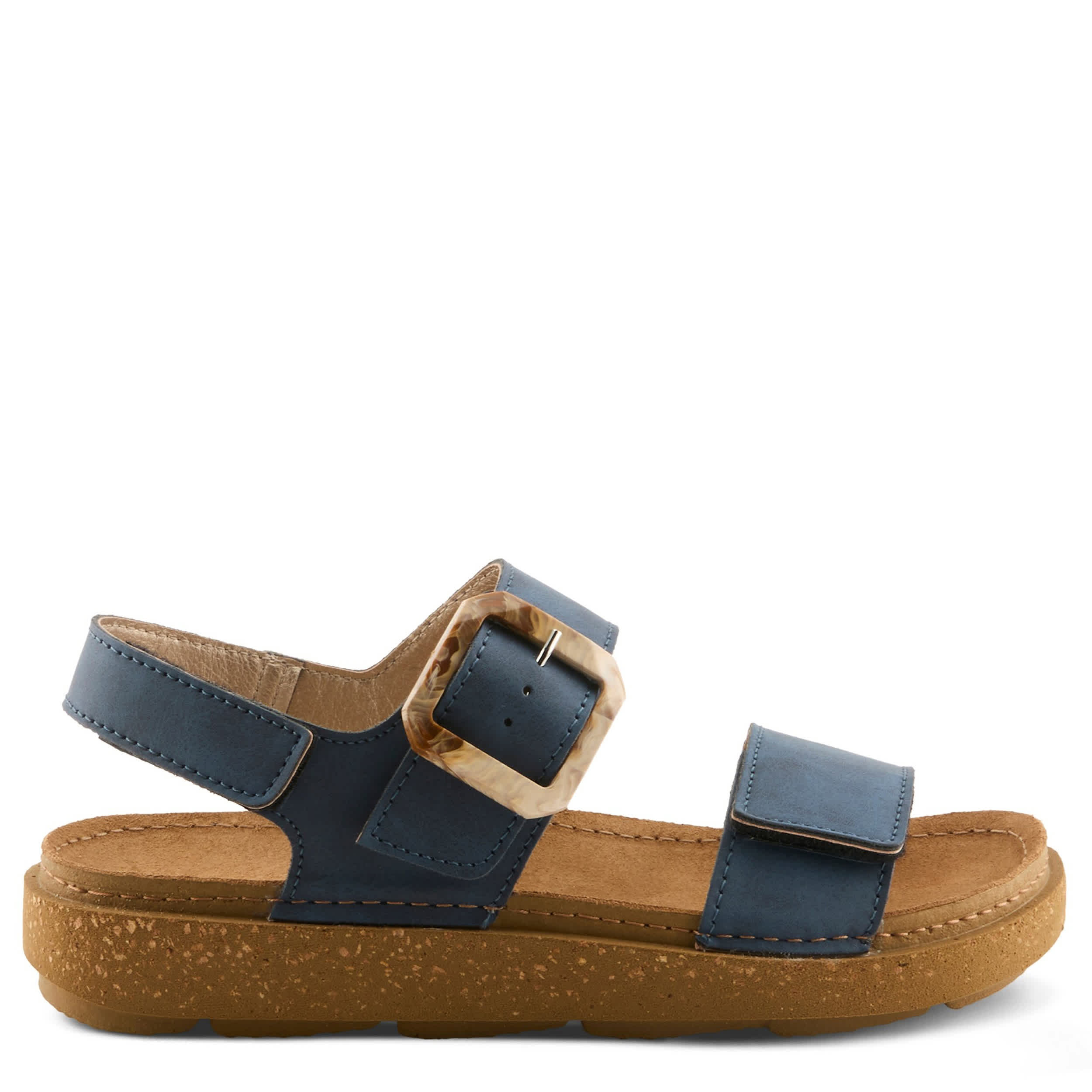 Flexus-WOMENS BRAVIES COMFORT SANDAL-BLUE & 