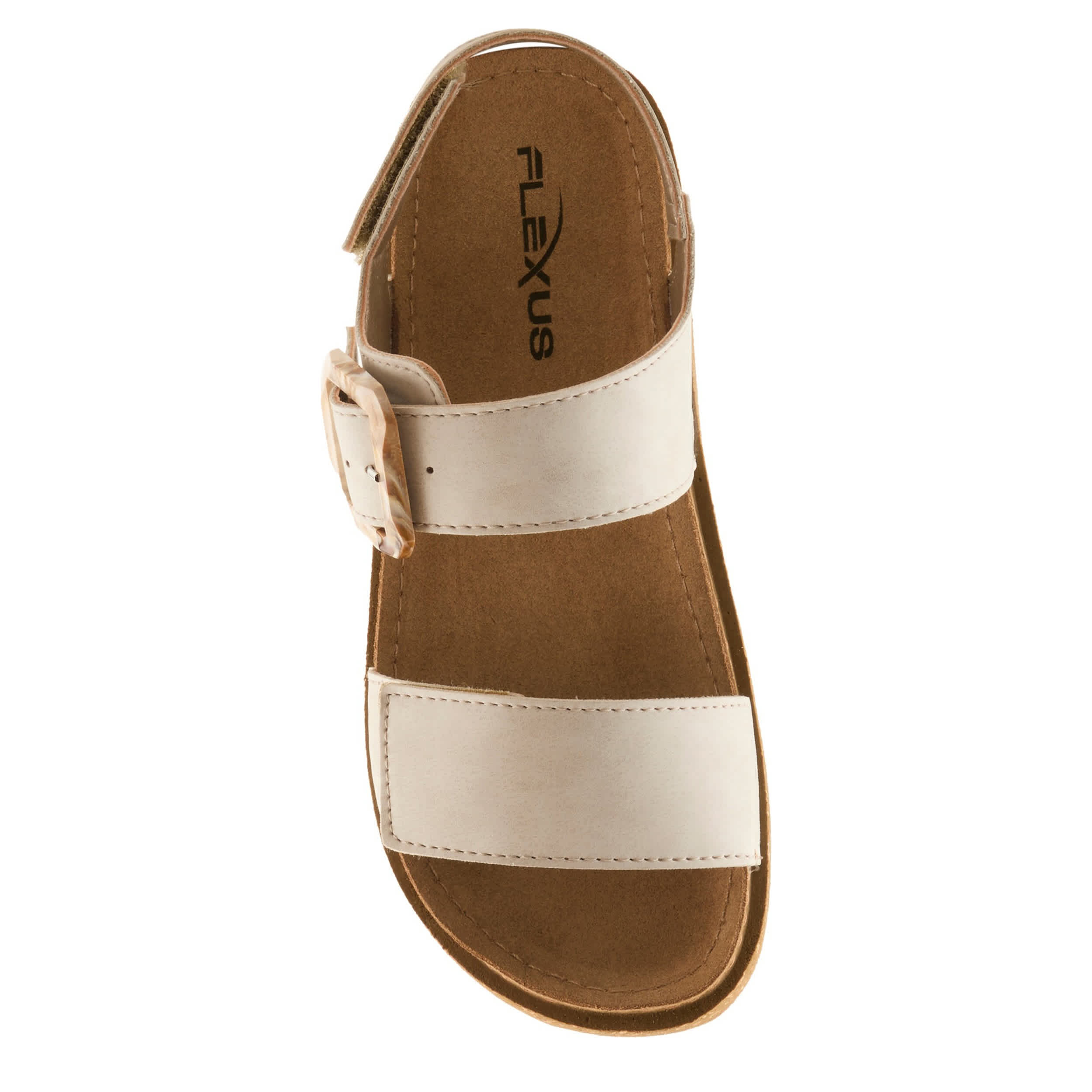 Flexus-WOMENS BRAVIES COMFORT SANDAL-BONE & 