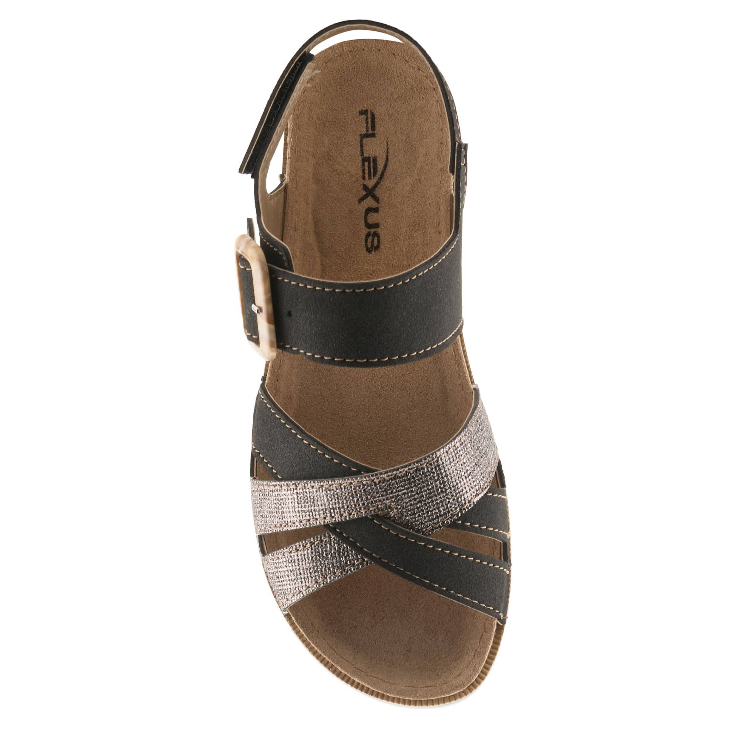 Flexus-WOMENS CABIANNA SANDAL-BLACK & MULTICOLOR