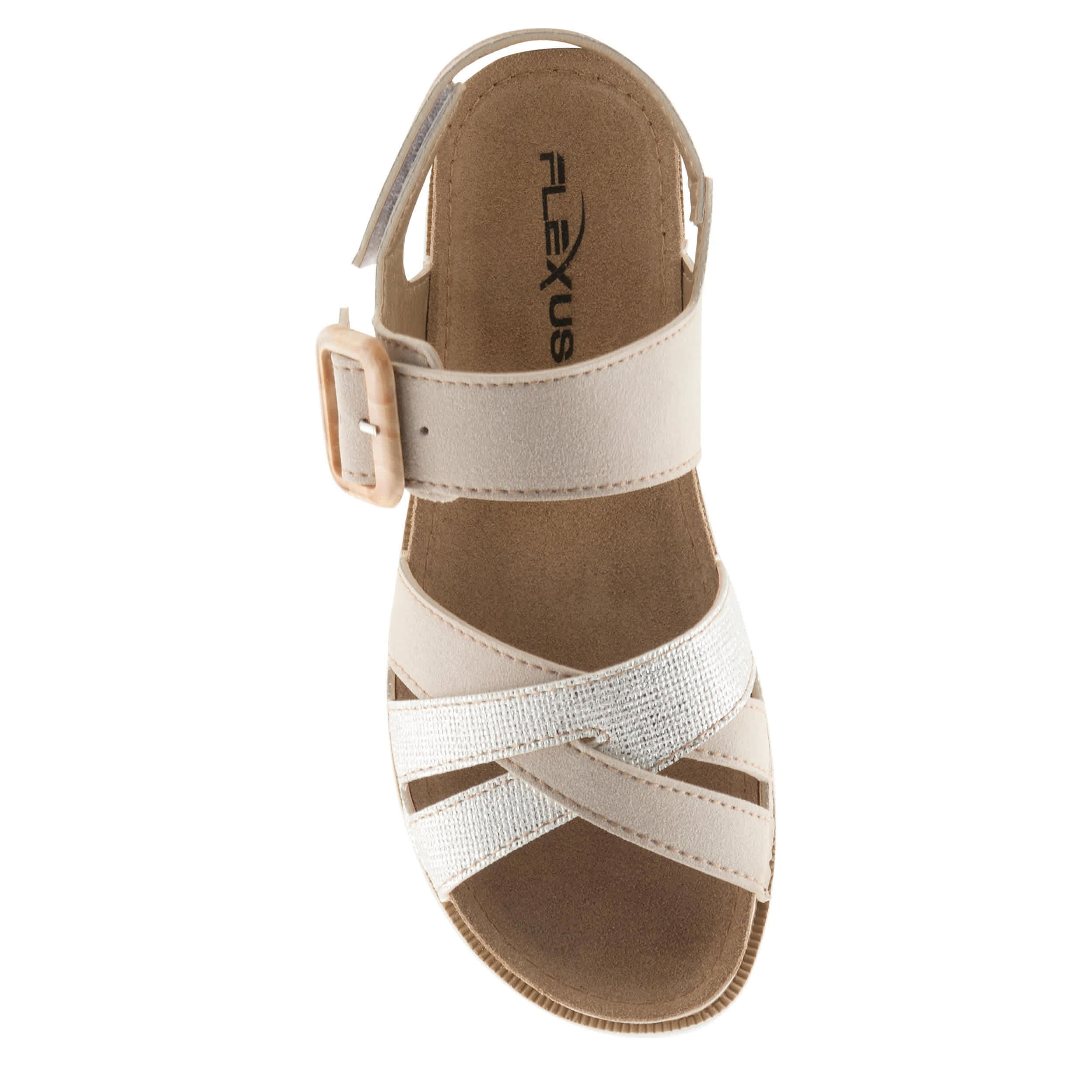 Flexus-WOMENS CABIANNA SANDAL-STONE & MULTICOLOR