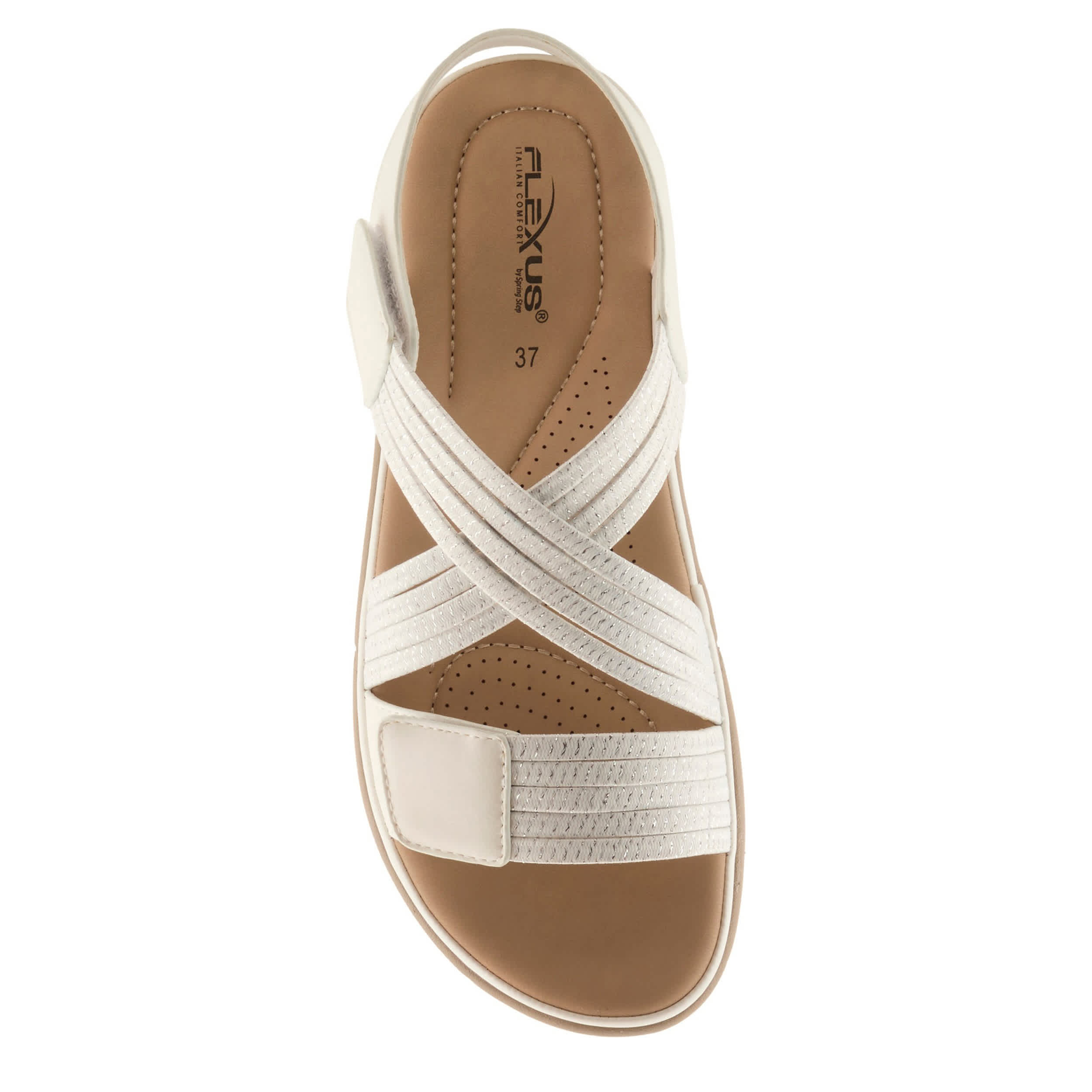 Flexus-WOMENS CROSSBEAM SANDAL-WHITE & 