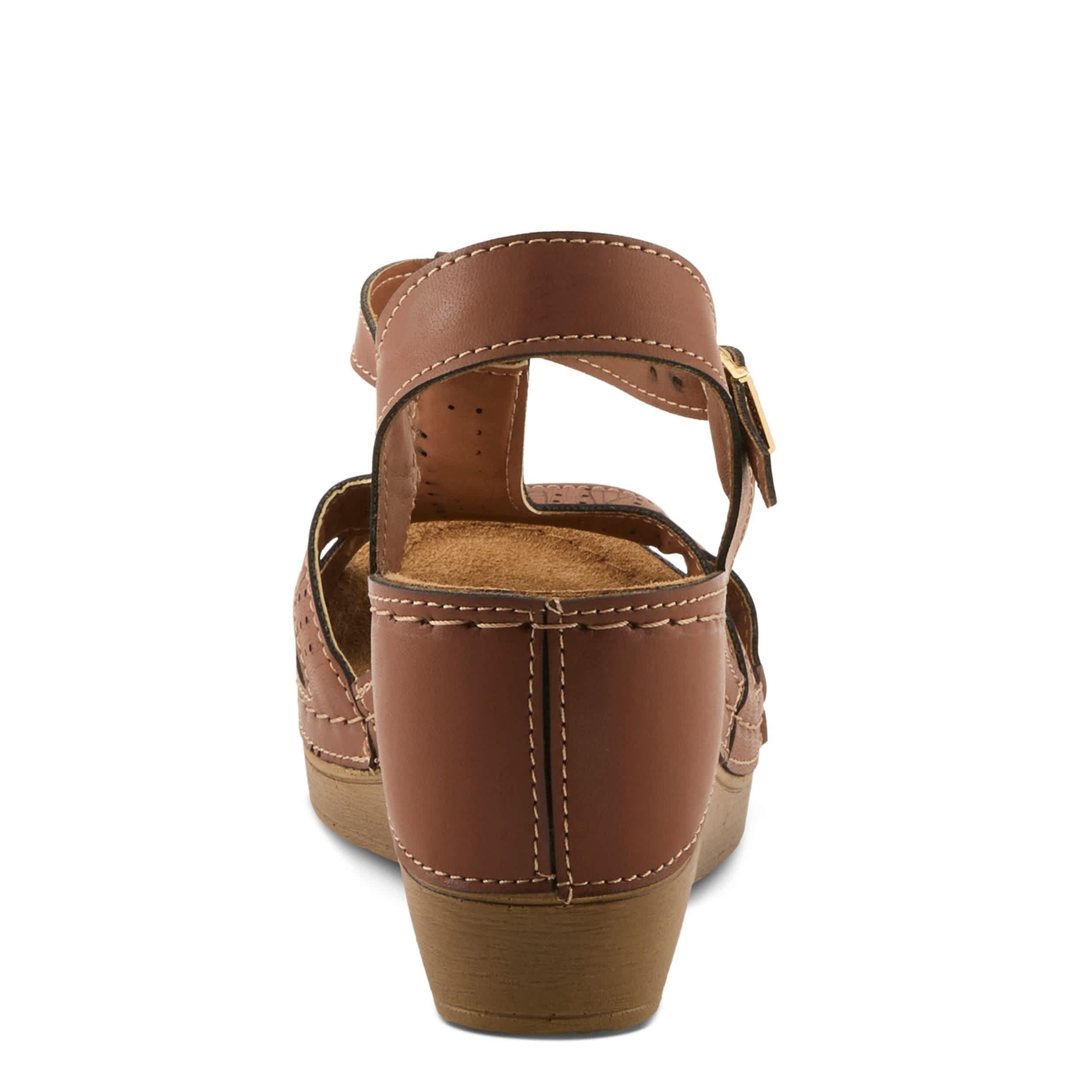 Flexus-WOMENS NATALIA WEDGE SANDAL-CAMEL & 
