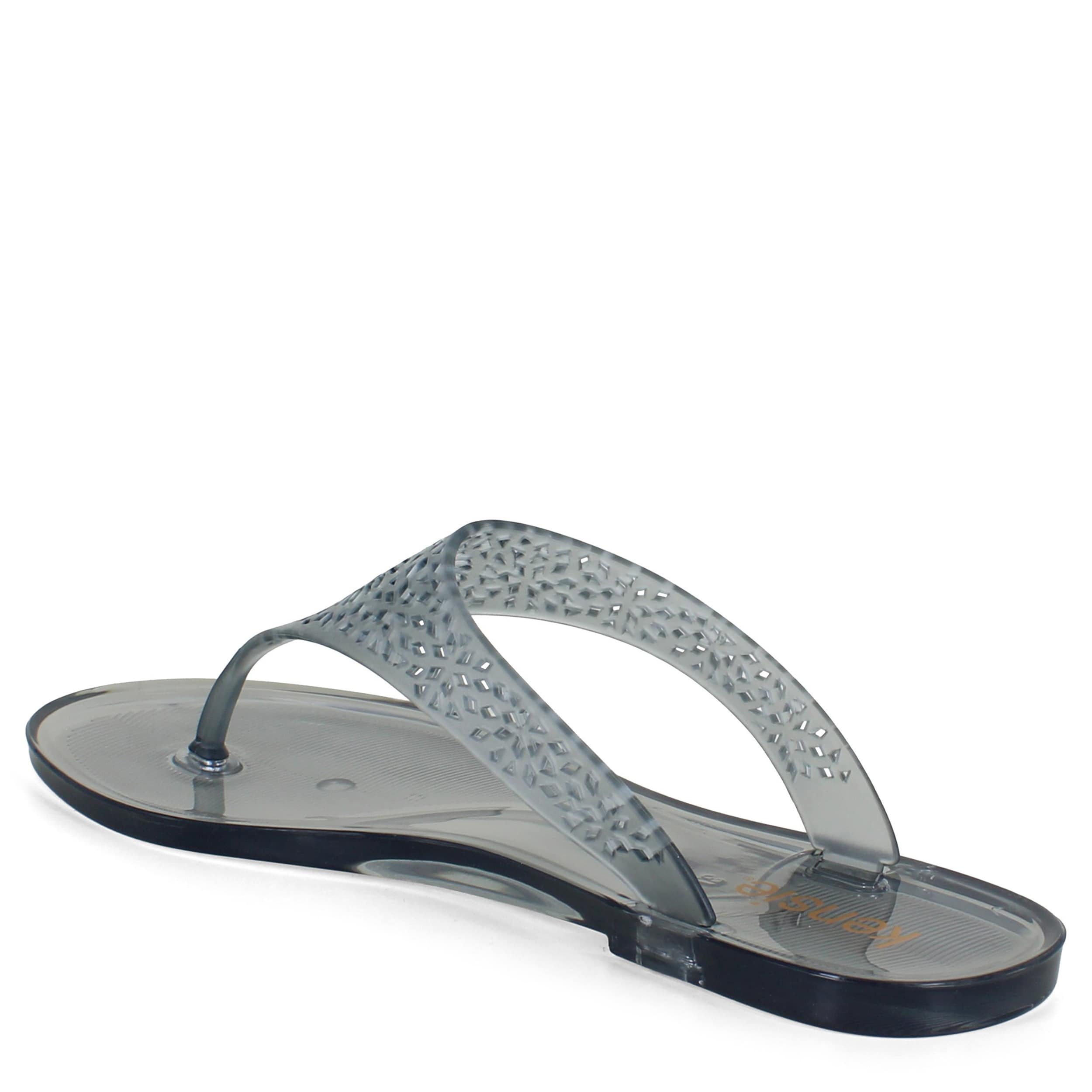 KENSIE-WOMENS BALIA FLIP FLOP SANDAL-GREY & 