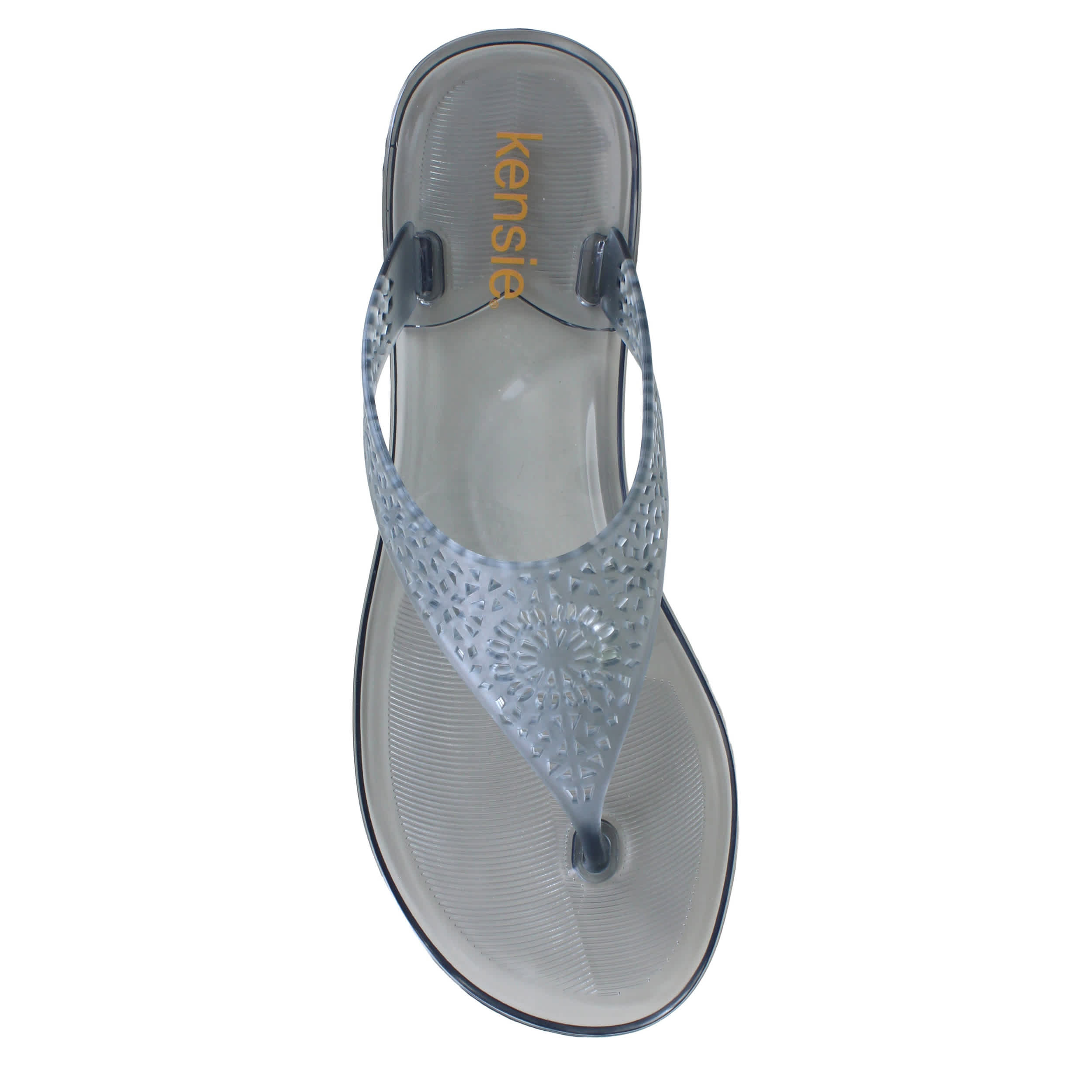 KENSIE-WOMENS BALIA FLIP FLOP SANDAL-GREY & 