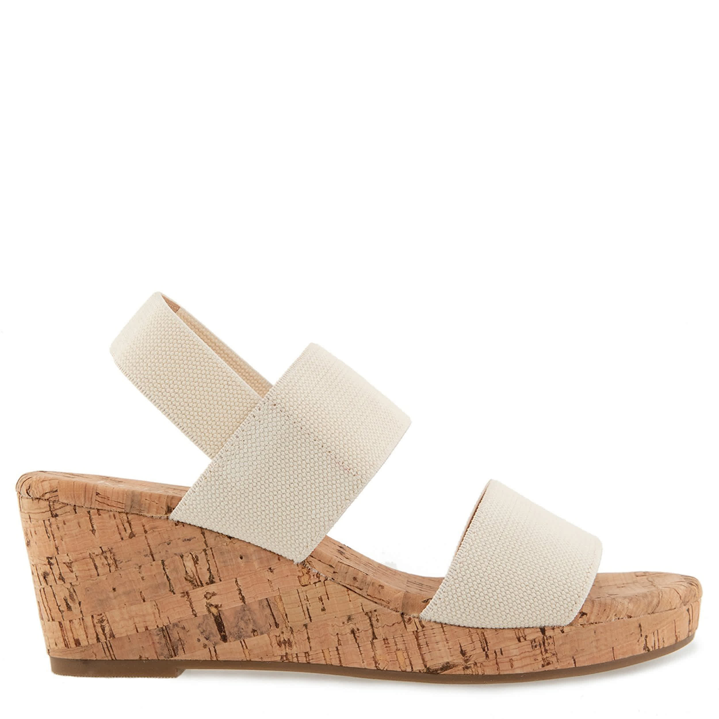 KENSIE-WOMENS JAKURA WEDGE SANDAL-OFF WHITE & 