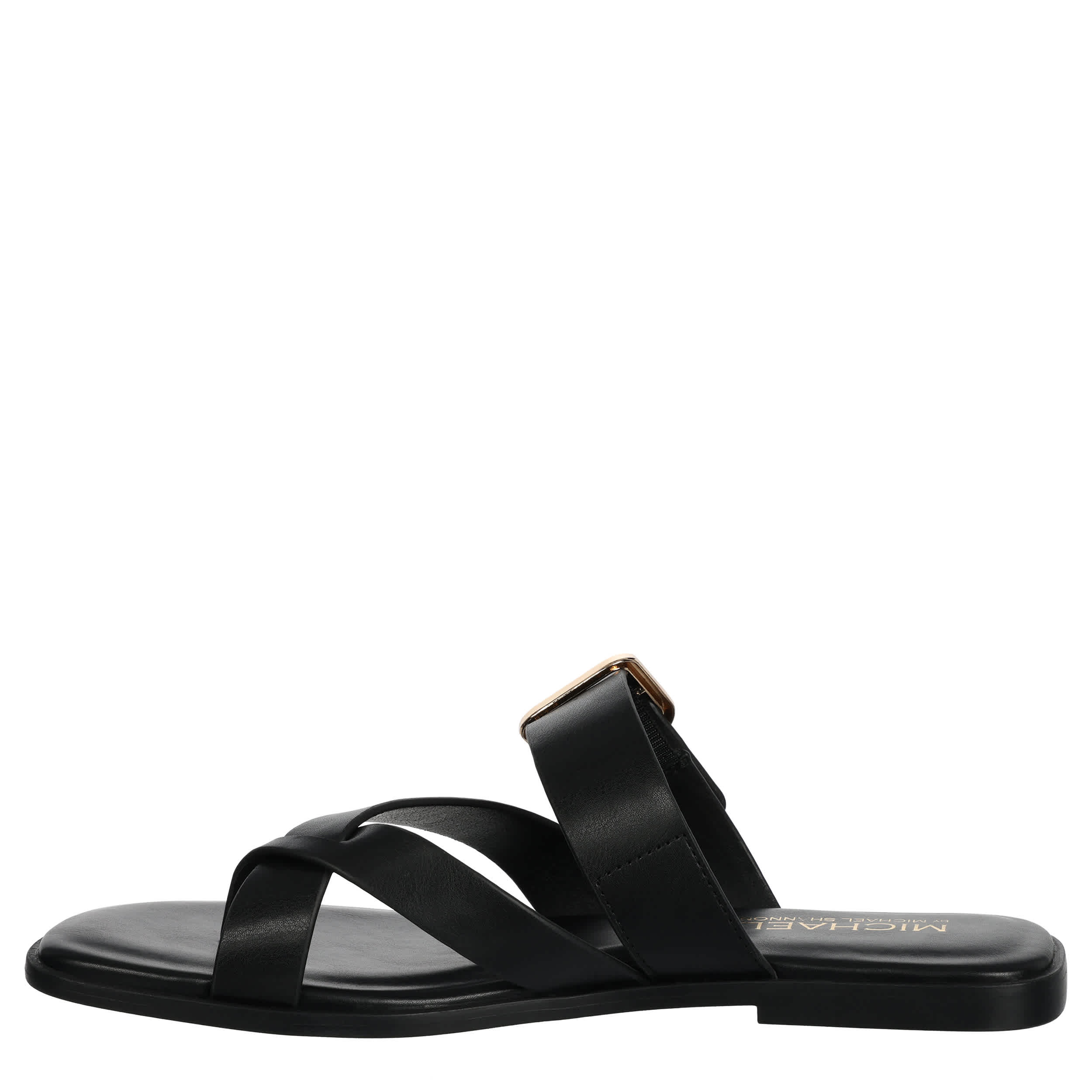 MICHAEL BY MICHAEL SHANNON-WOMENS ANTOINETTE TOE LOOP SANDAL-BLACK & 