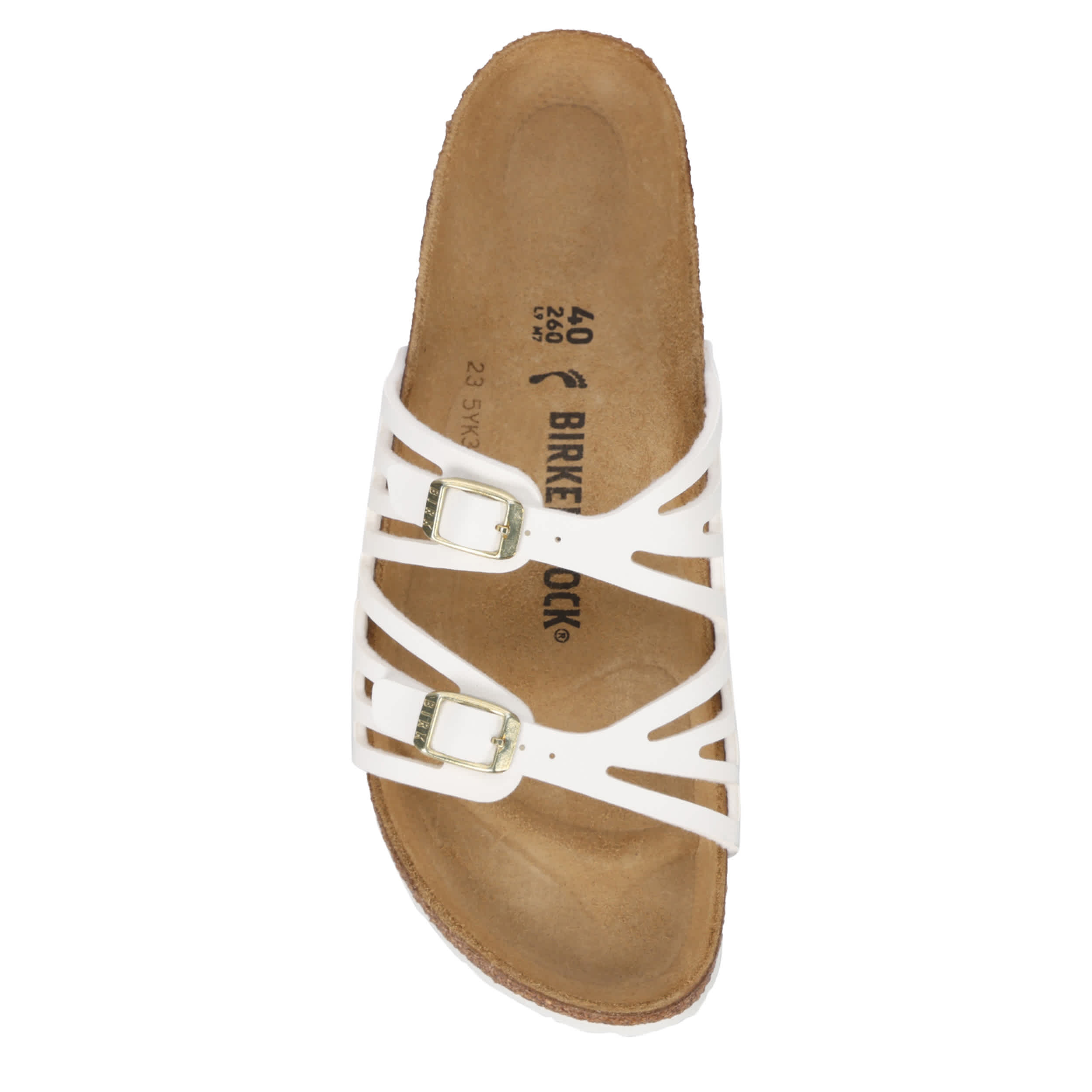 BIRKENSTOCK-WOMENS GRANADA FOOTBED SANDAL-WHITE & 