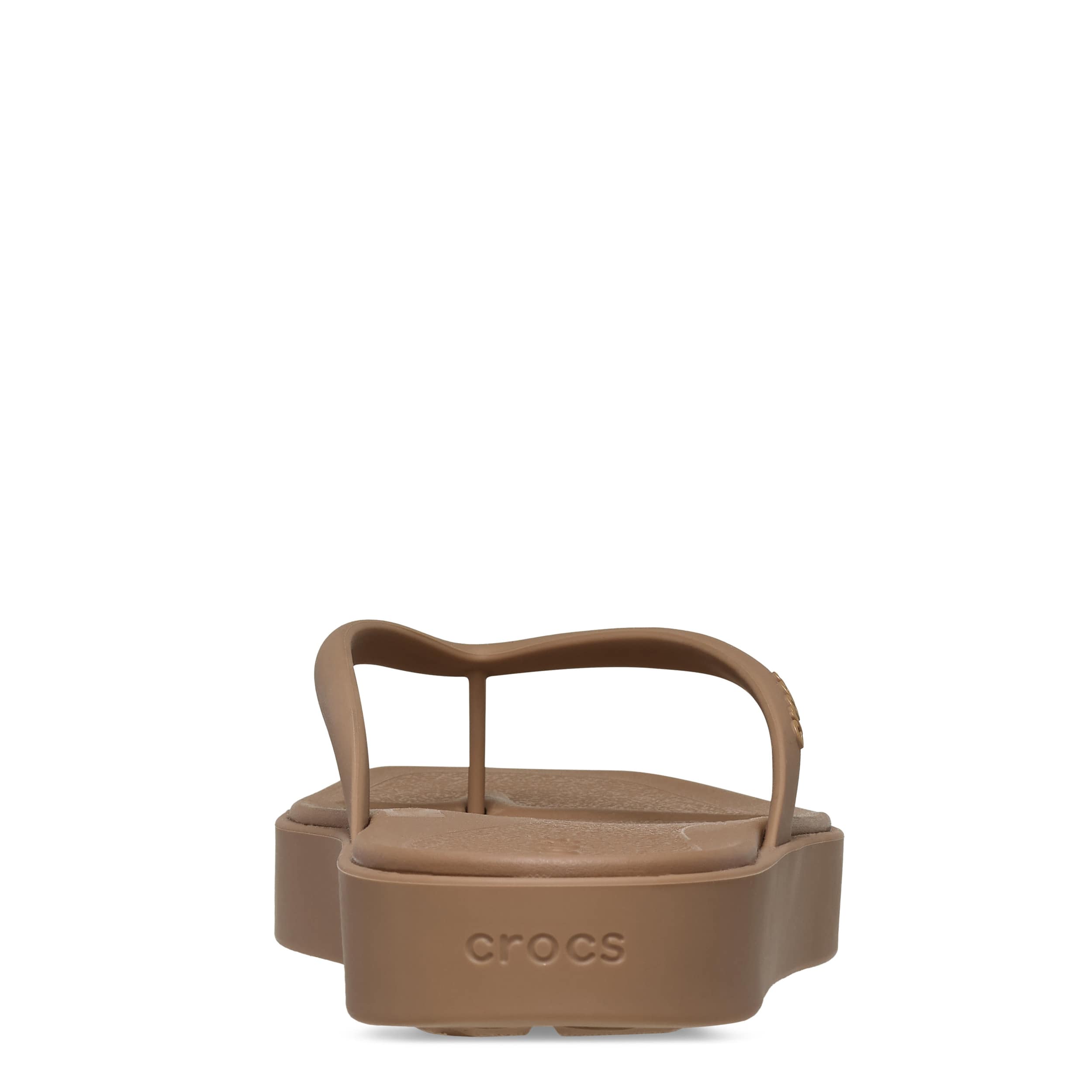 CROCS-WOMENS MIAMI FLATFORM SANDAL-LATTE & 