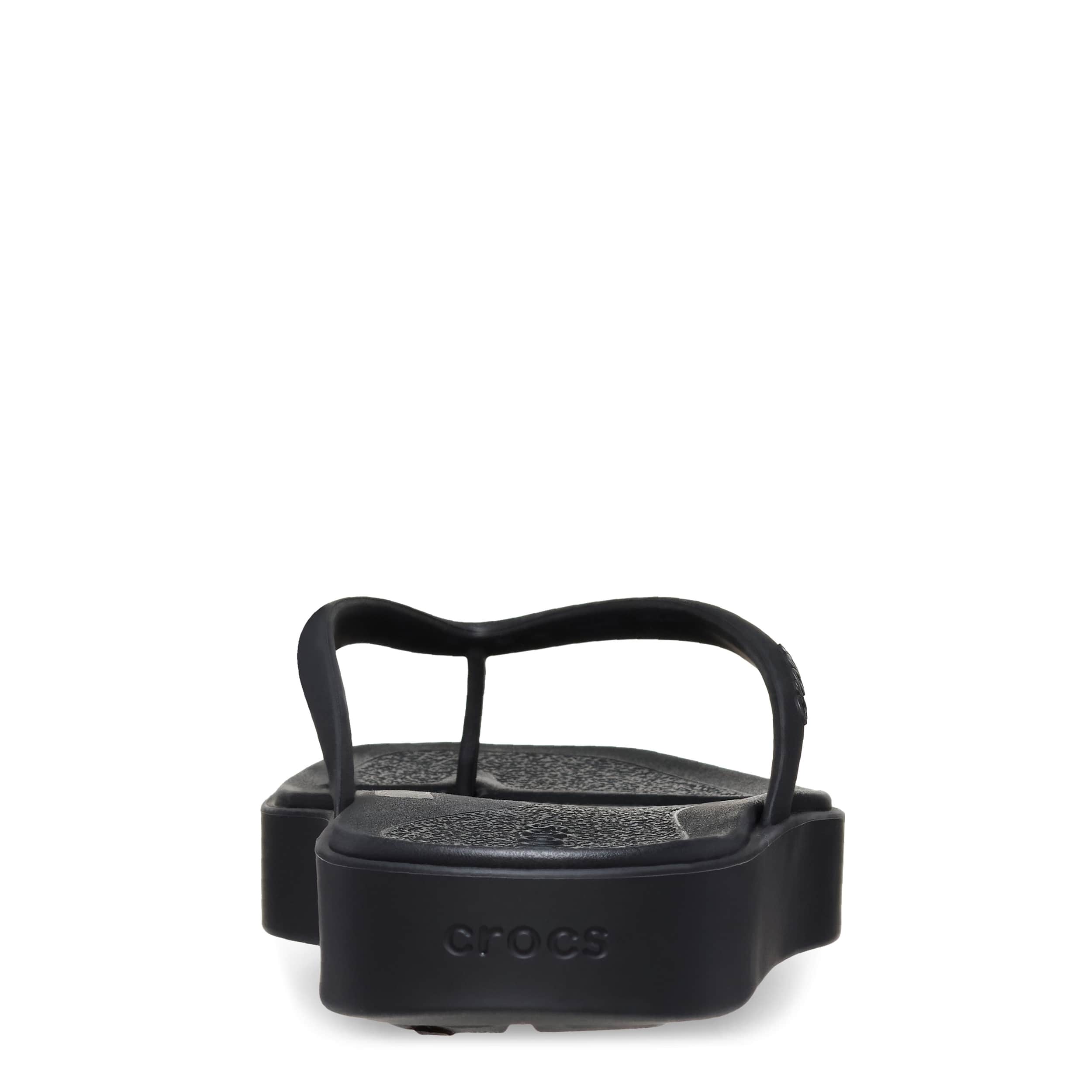 CROCS-WOMENS MIAMI FLATFORM SANDAL-BLACK & 