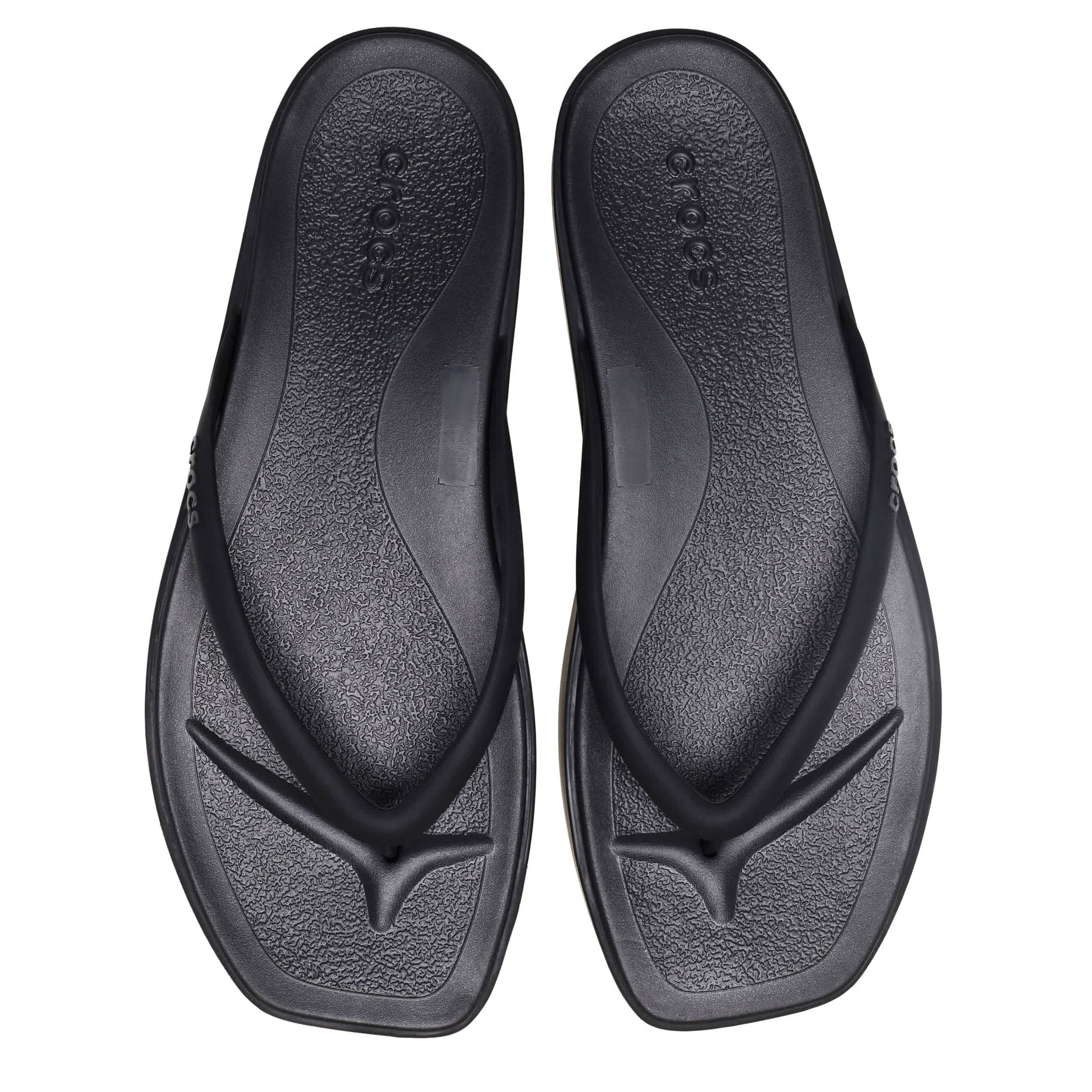 CROCS-WOMENS MIAMI FLATFORM SANDAL-BLACK & 