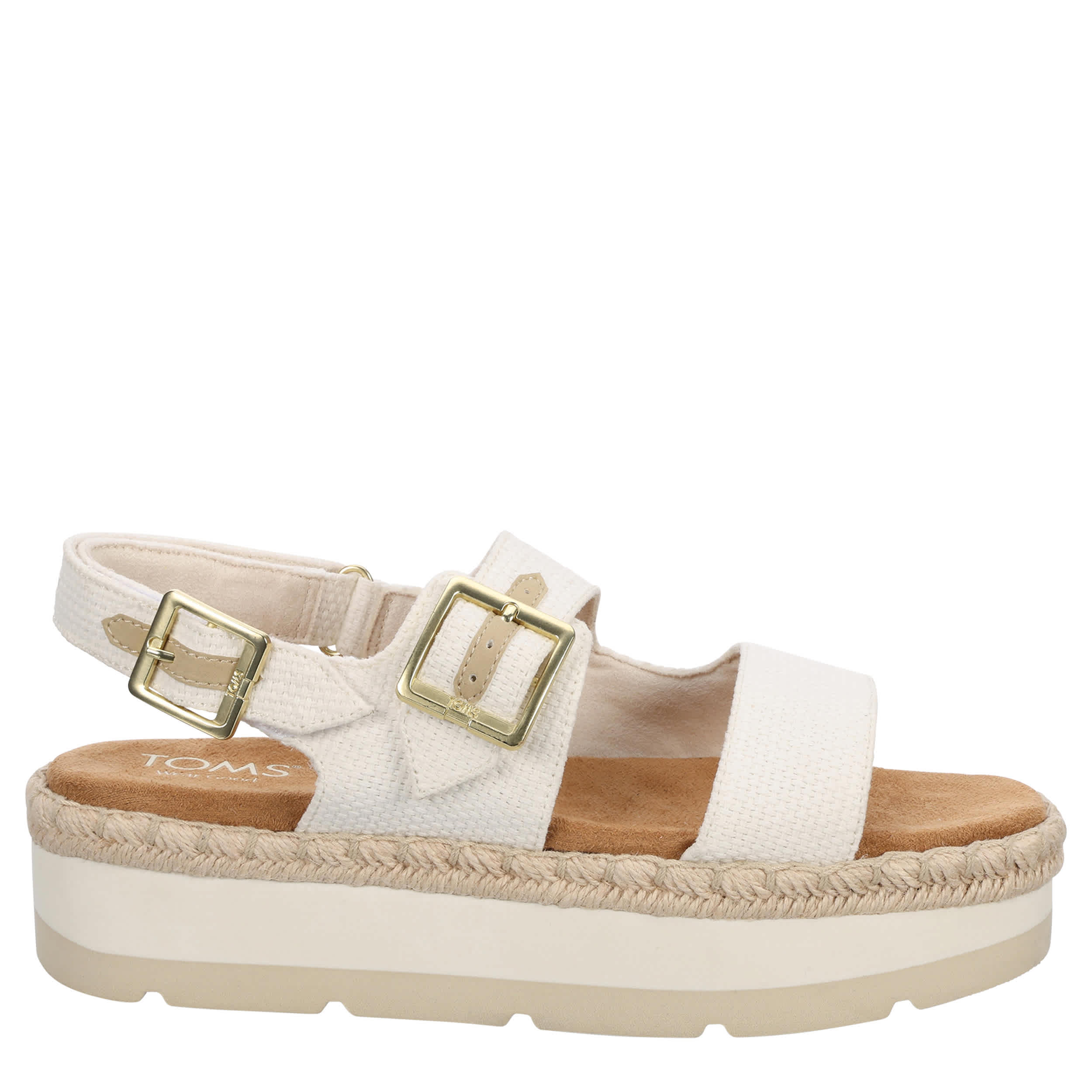 TOMS-WOMENS GIANA WEDGE SANDAL-WHITE & 