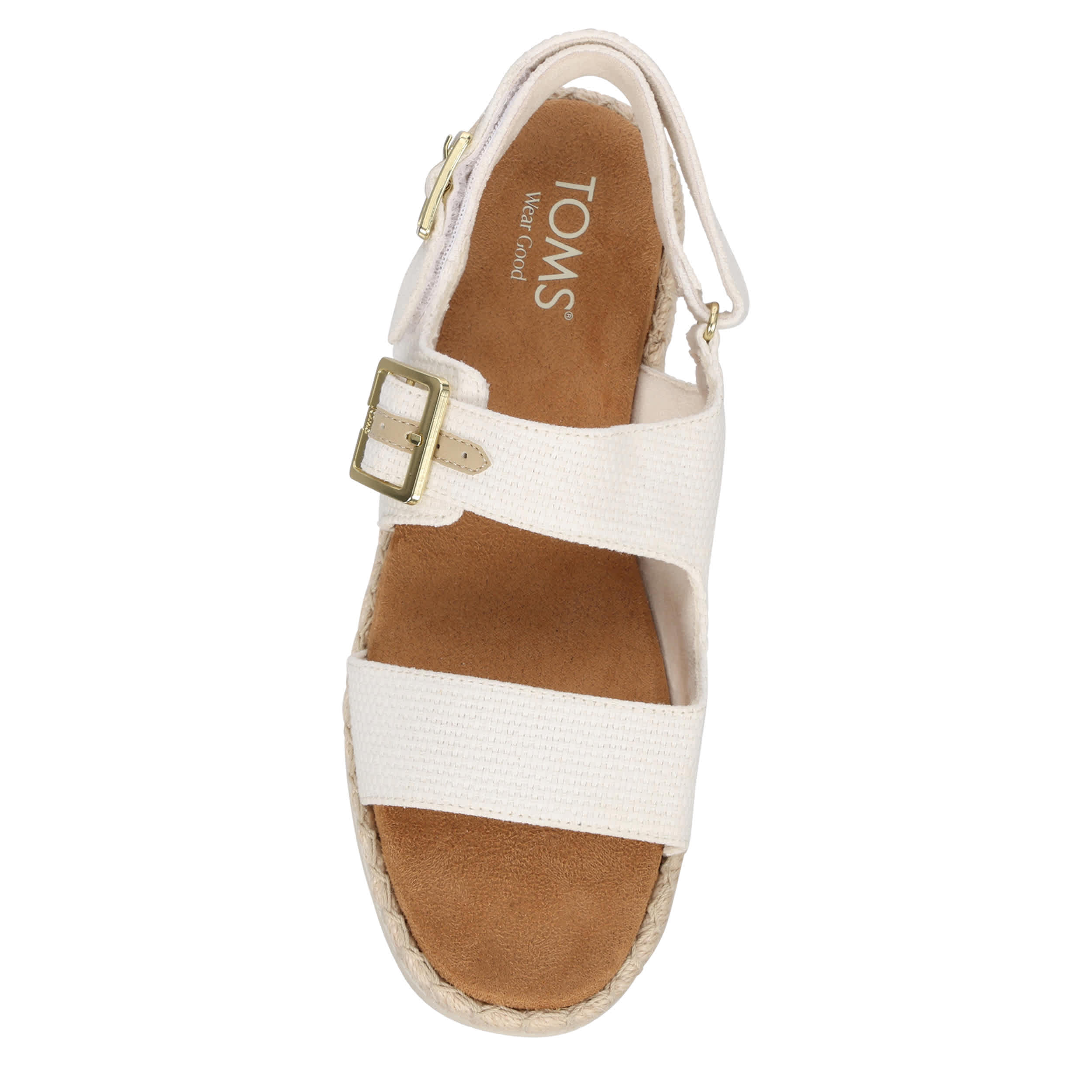 TOMS-WOMENS GIANA WEDGE SANDAL-WHITE & 