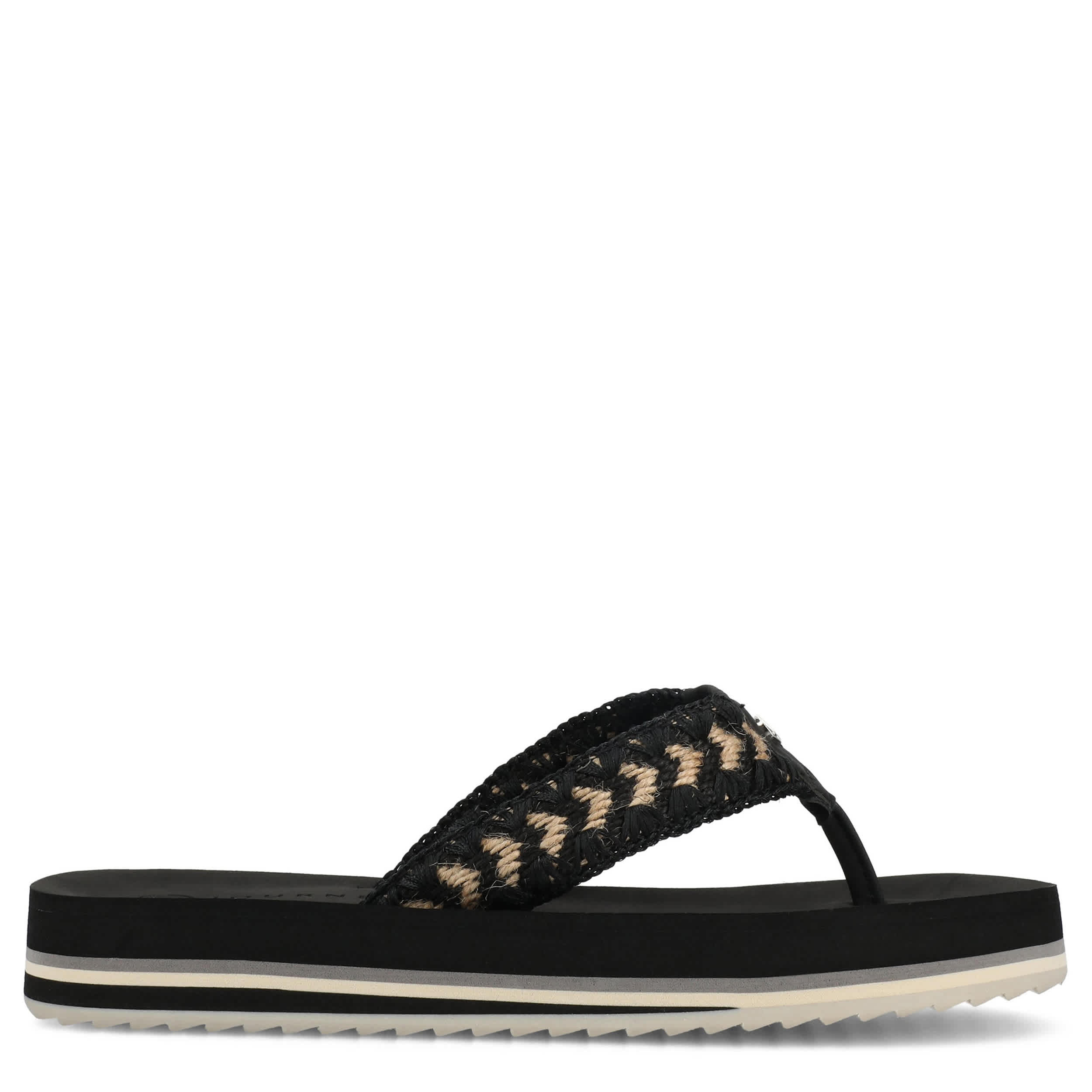 JOURNEE COLLECTION-WOMENS ELODDIE FLIP FLOP SANDAL-BLACK & 