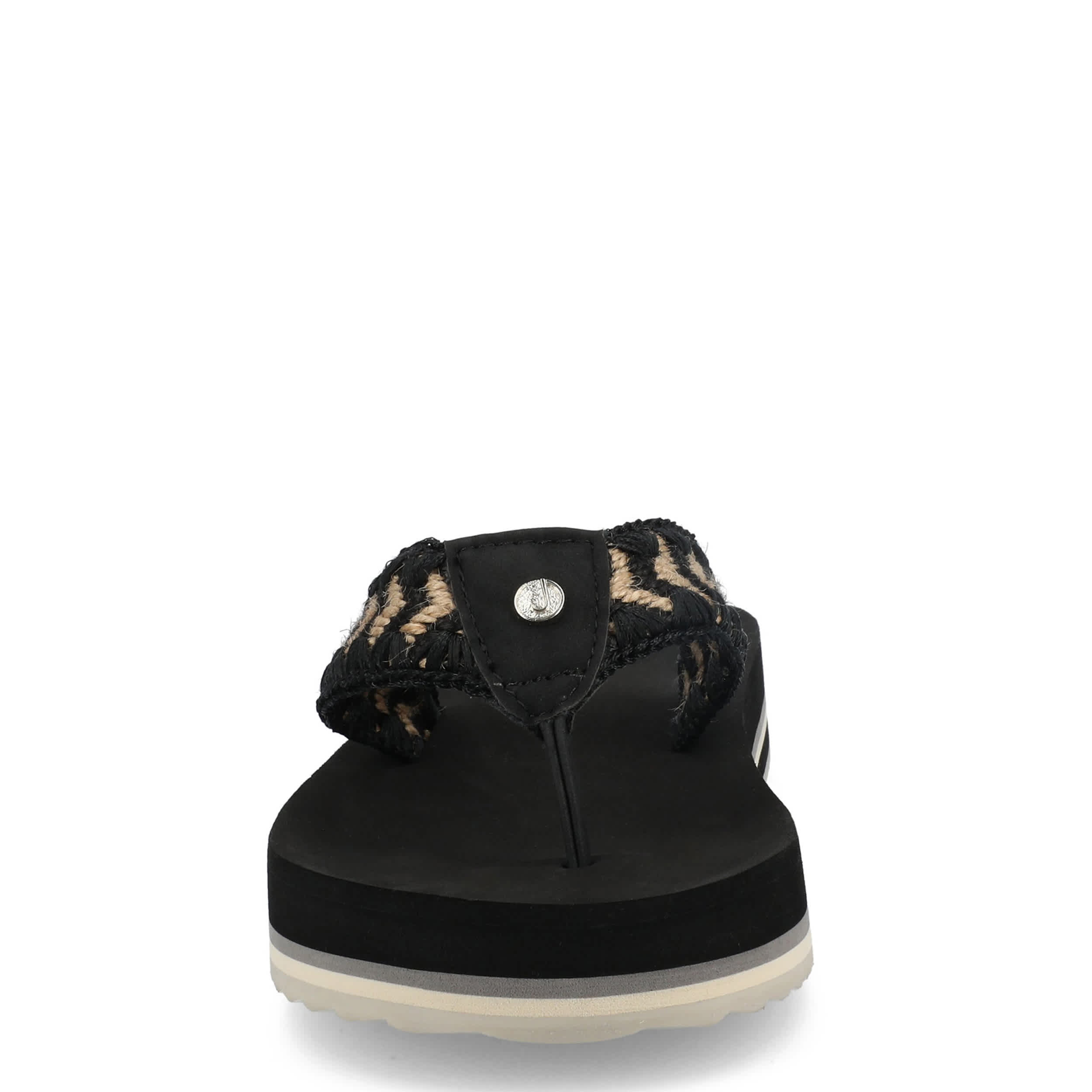 JOURNEE COLLECTION-WOMENS ELODDIE FLIP FLOP SANDAL-BLACK & 
