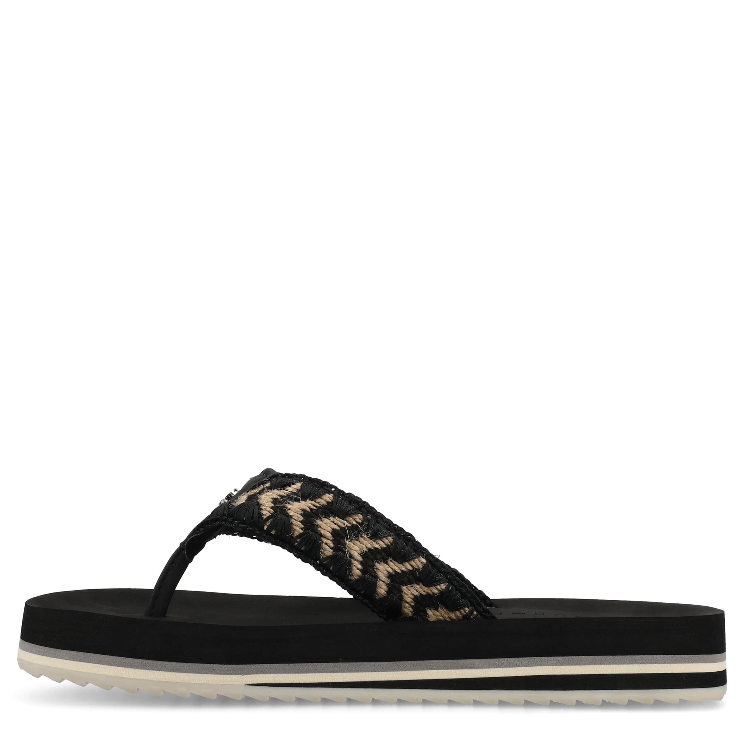 JOURNEE COLLECTION-WOMENS ELODDIE FLIP FLOP SANDAL-BLACK & 