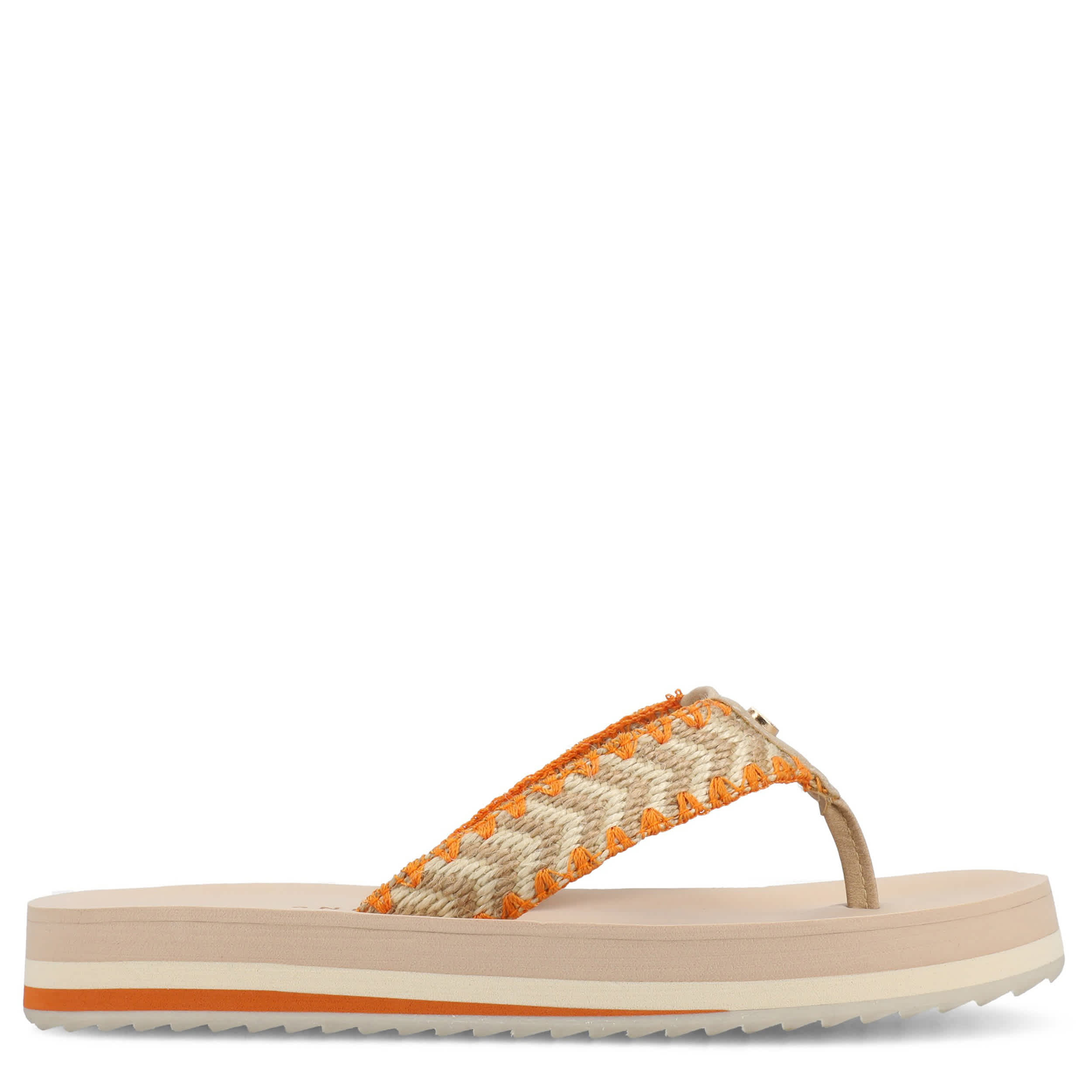 JOURNEE COLLECTION-WOMENS ELODDIE FLIP FLOP SANDAL-TAN & 