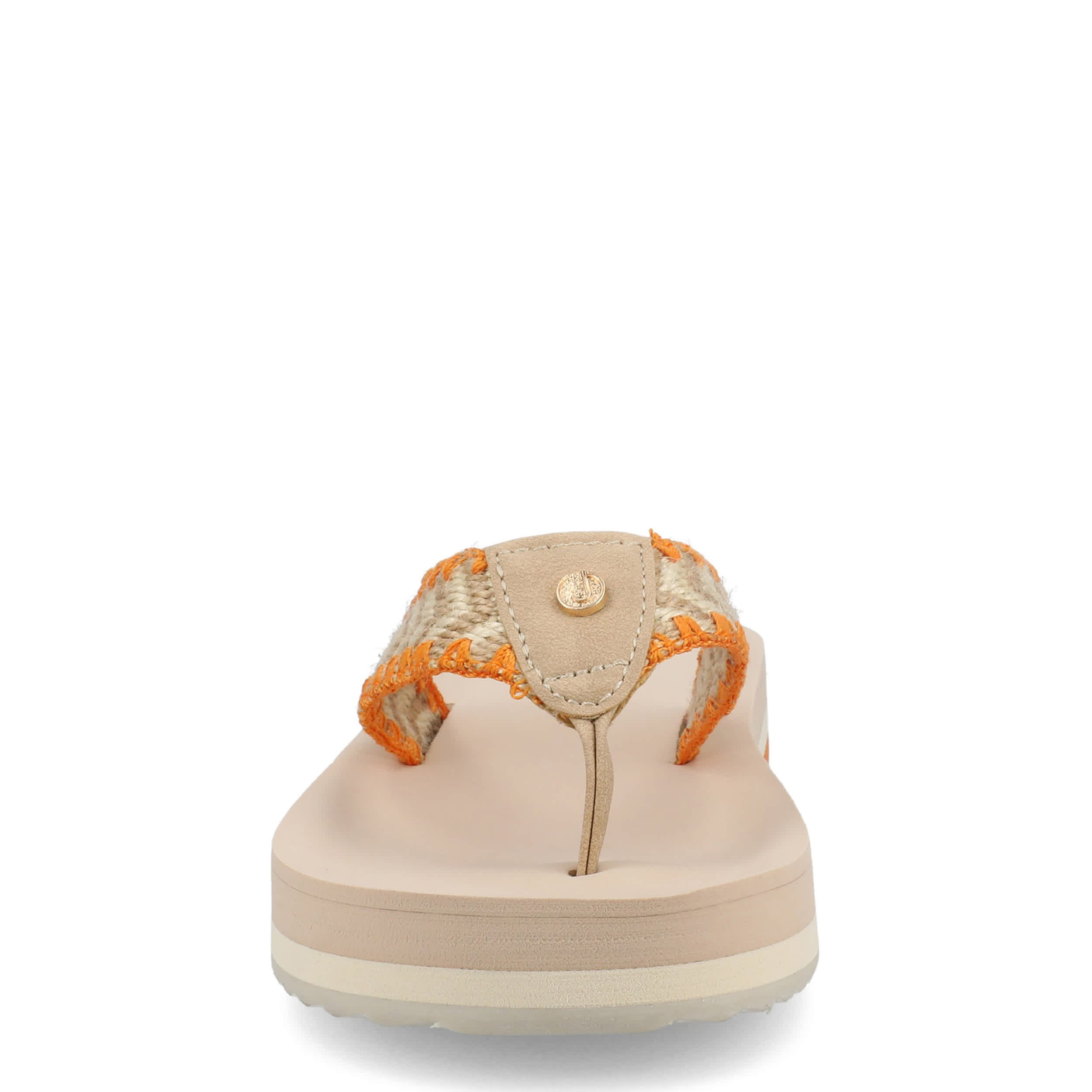 JOURNEE COLLECTION-WOMENS ELODDIE FLIP FLOP SANDAL-TAN & 