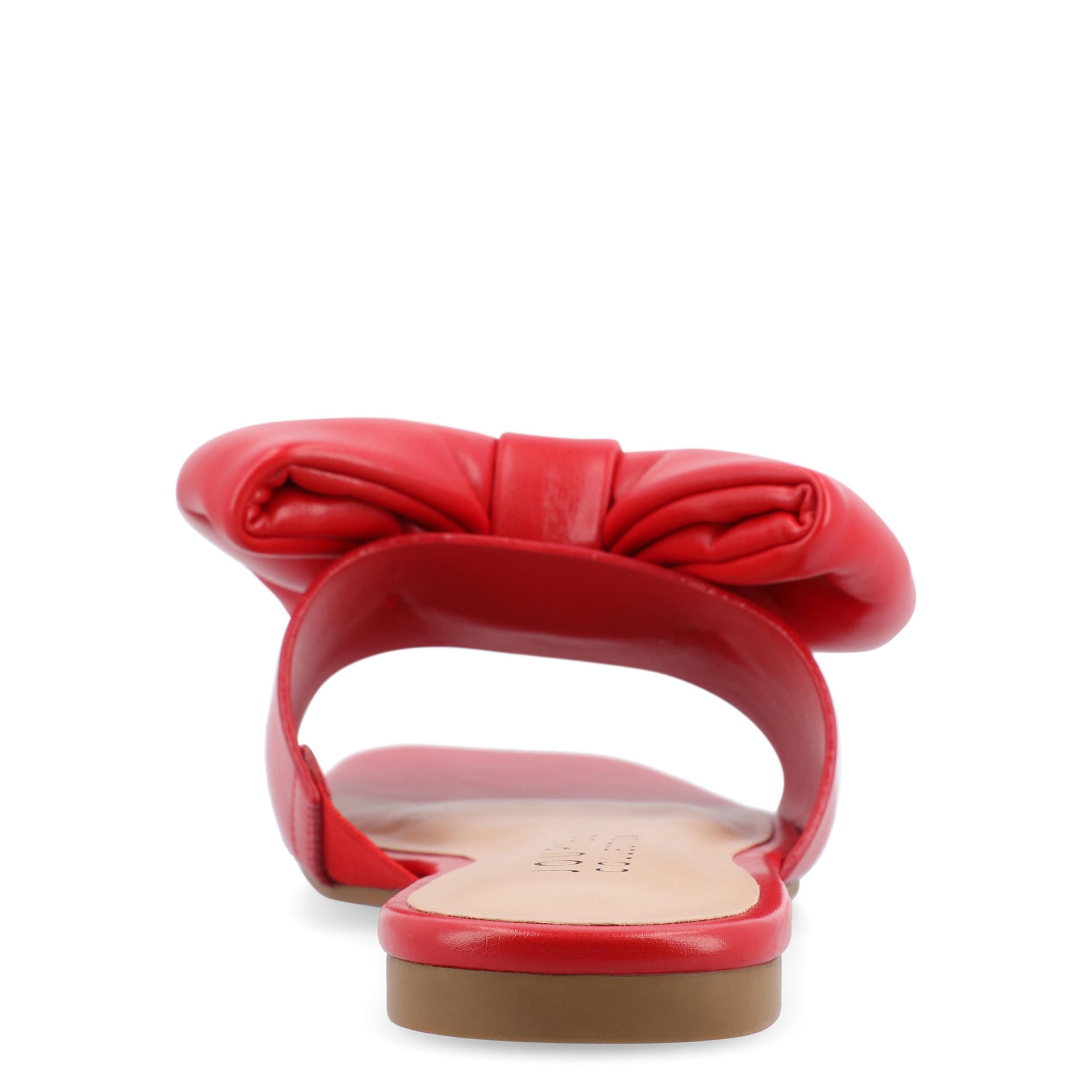 JOURNEE COLLECTION-WOMENS FAYRE SLIP ON SANDAL-RED & 