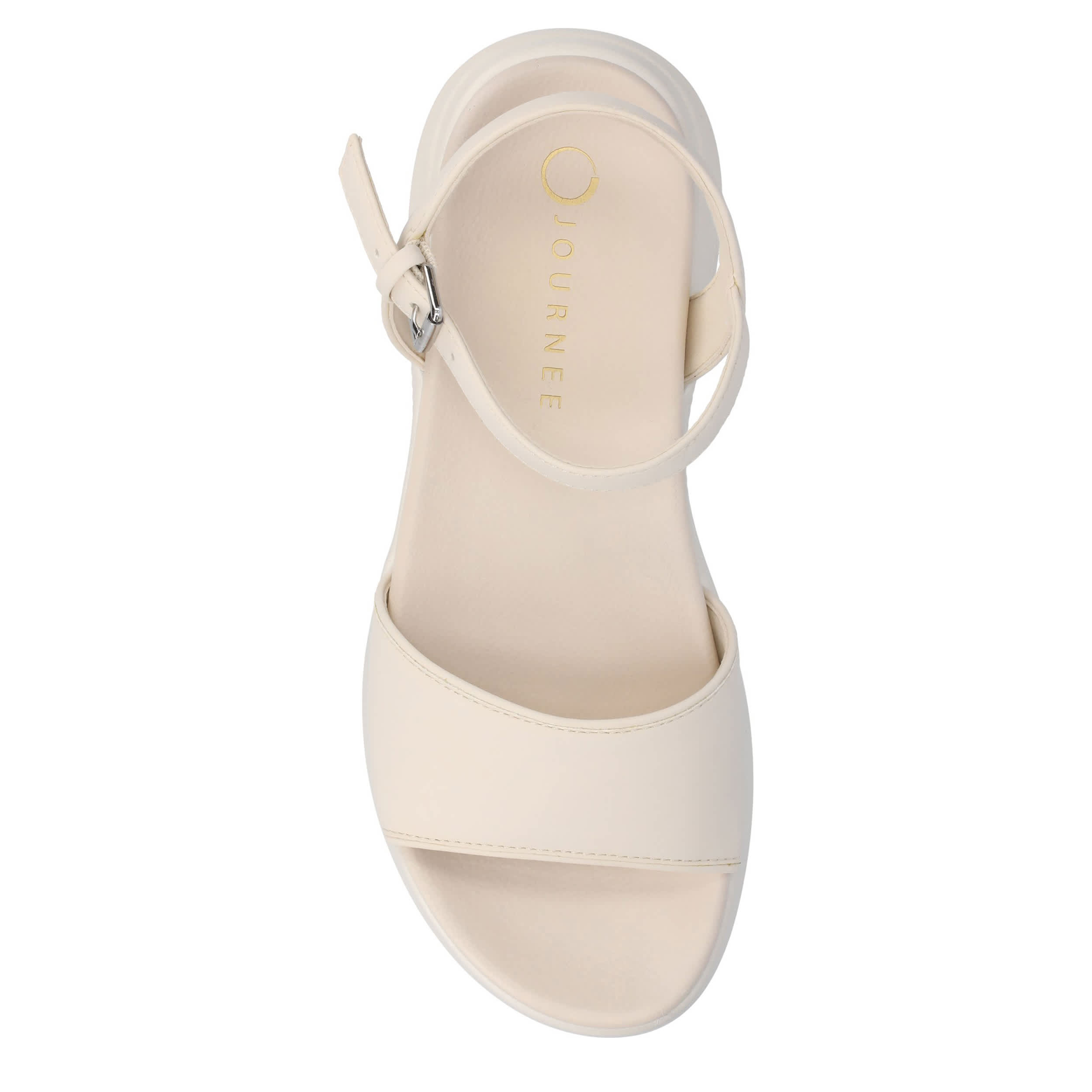 JOURNEE COLLECTION-WOMENS JAYLEE SANDAL-BONE & 
