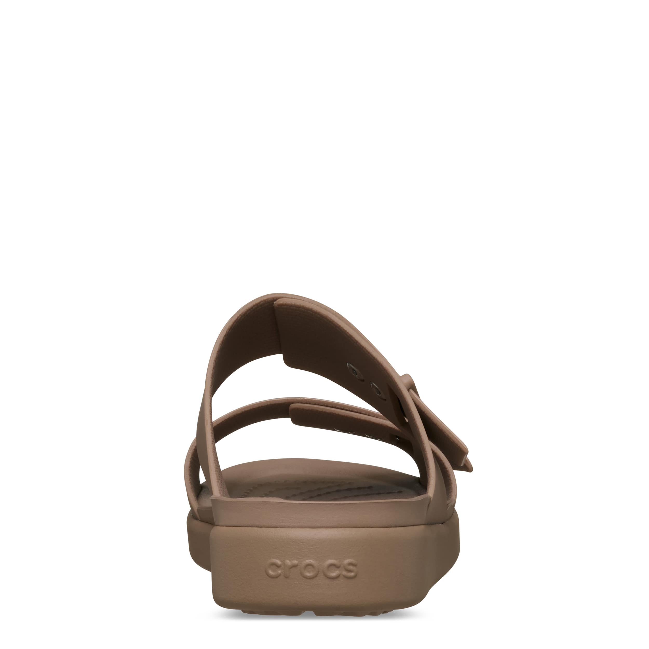 CROCS-WOMENS BROOKLYN BUCKLE LOW LOW SANDAL-LATTE & 