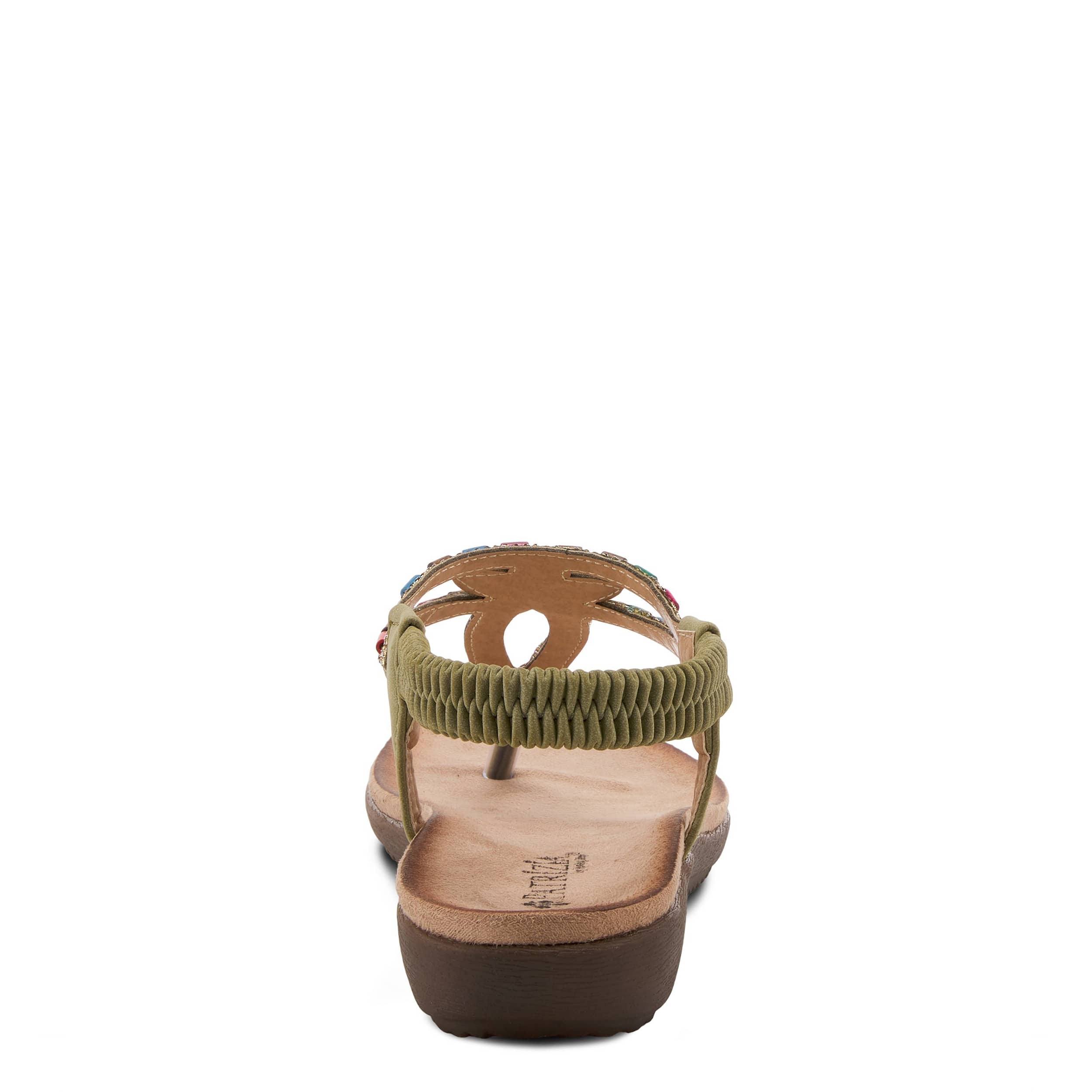 PATRIZIA-WOMENS CREMA THONG SANDAL-OLIVE & 
