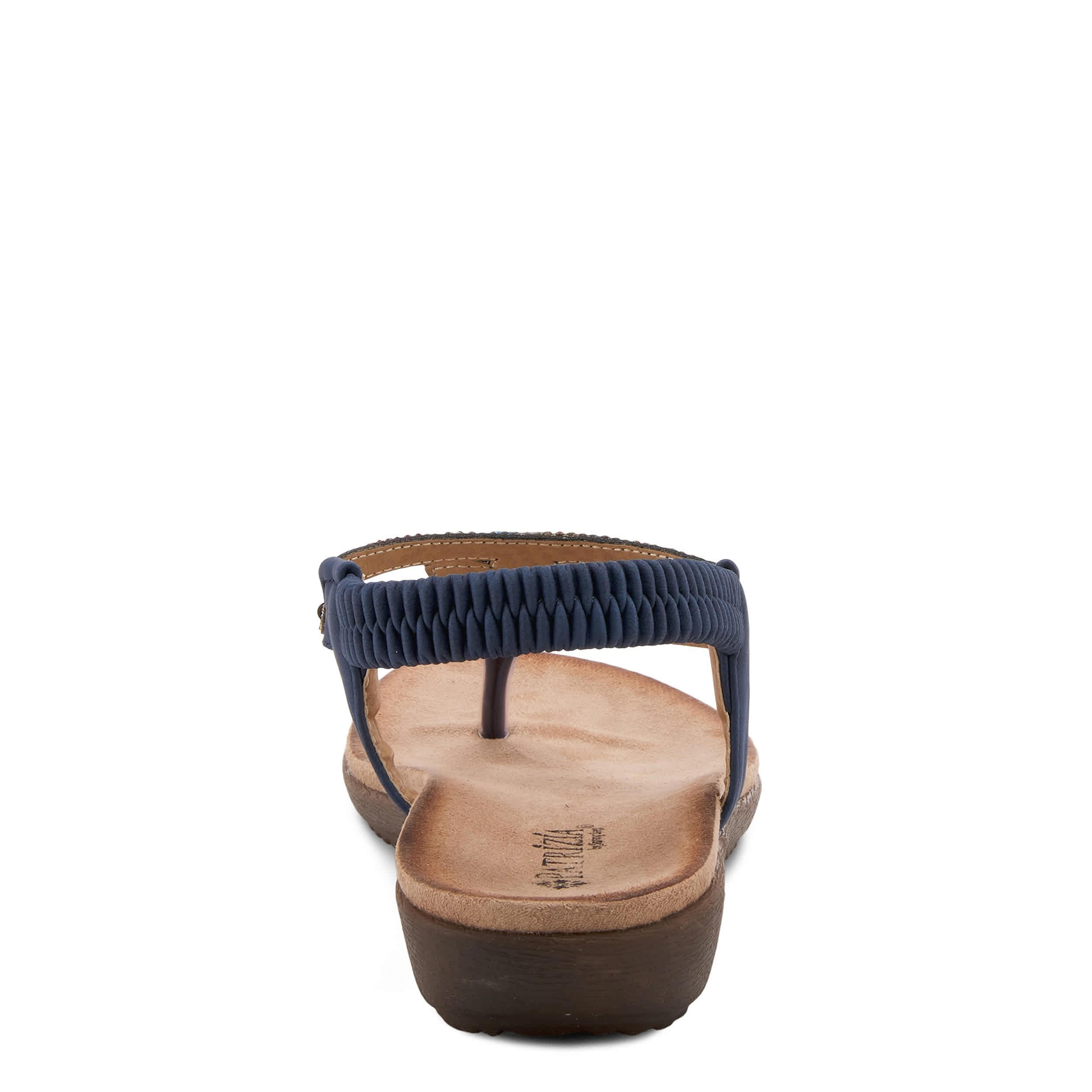 PATRIZIA-WOMENS CREMA THONG SANDAL-NAVY & 
