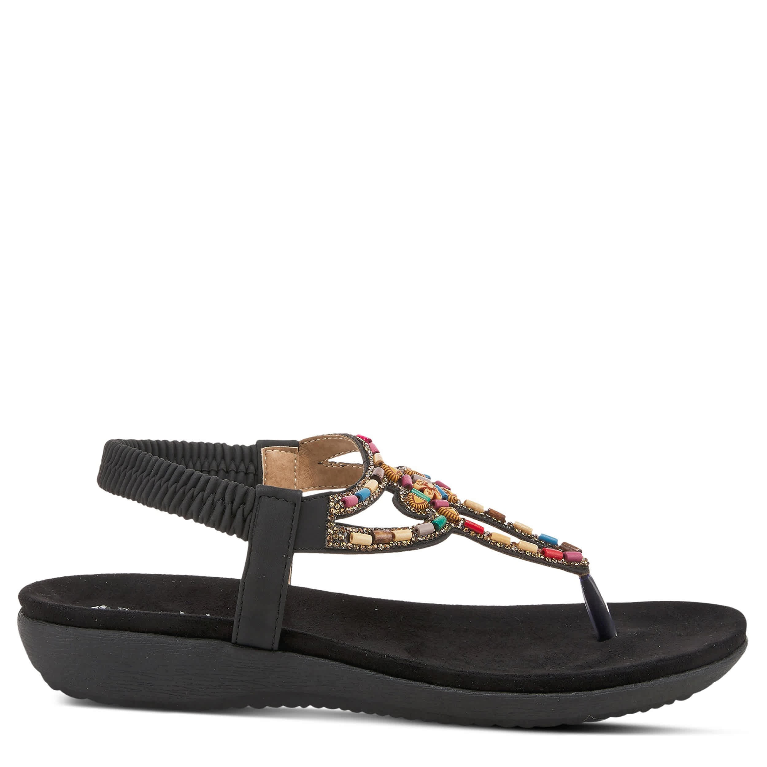 PATRIZIA-WOMENS CREMA THONG SANDAL-BLACK & 